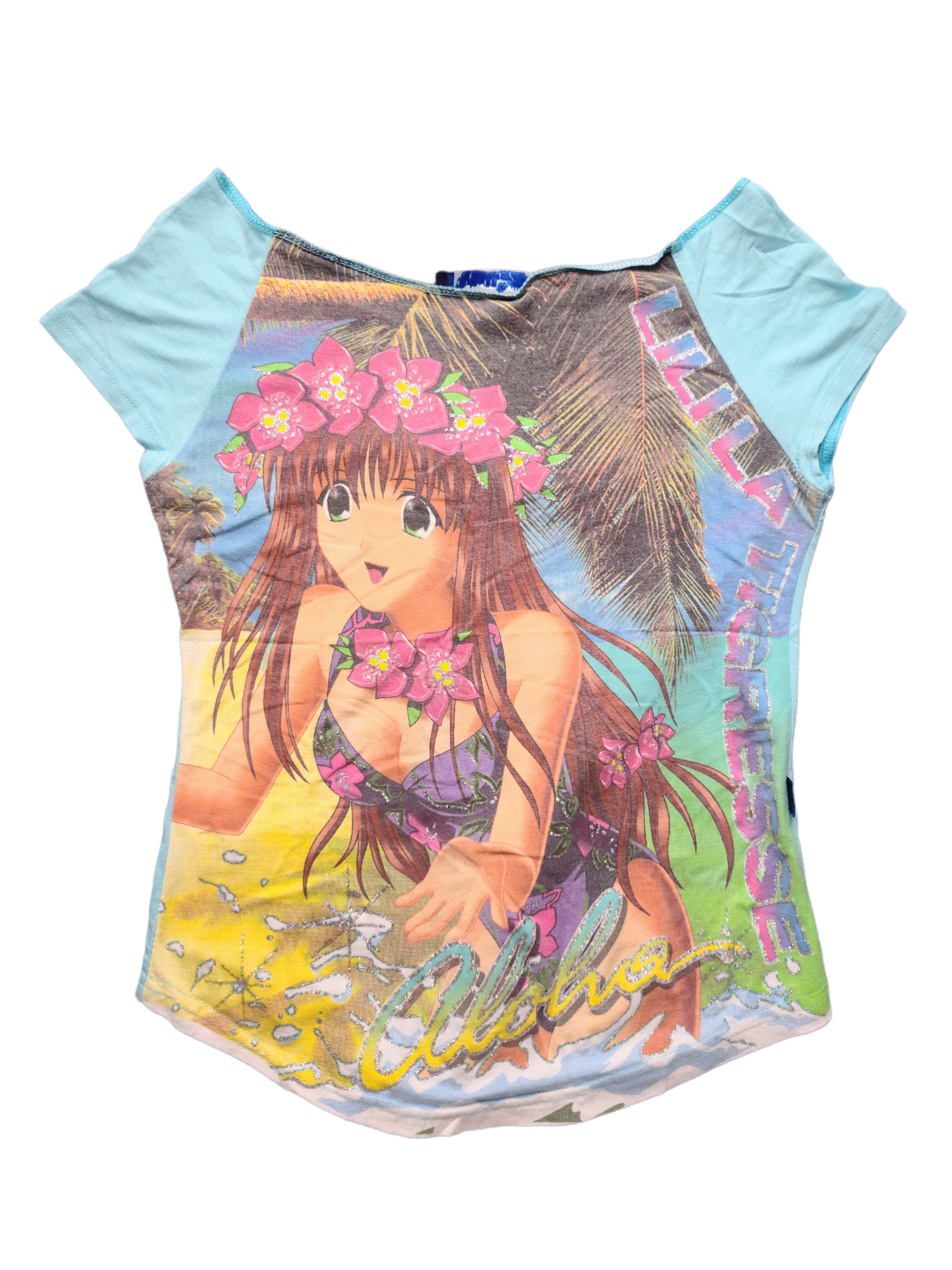 Top imprime y2k indie style manga anime archive fashion cute girly