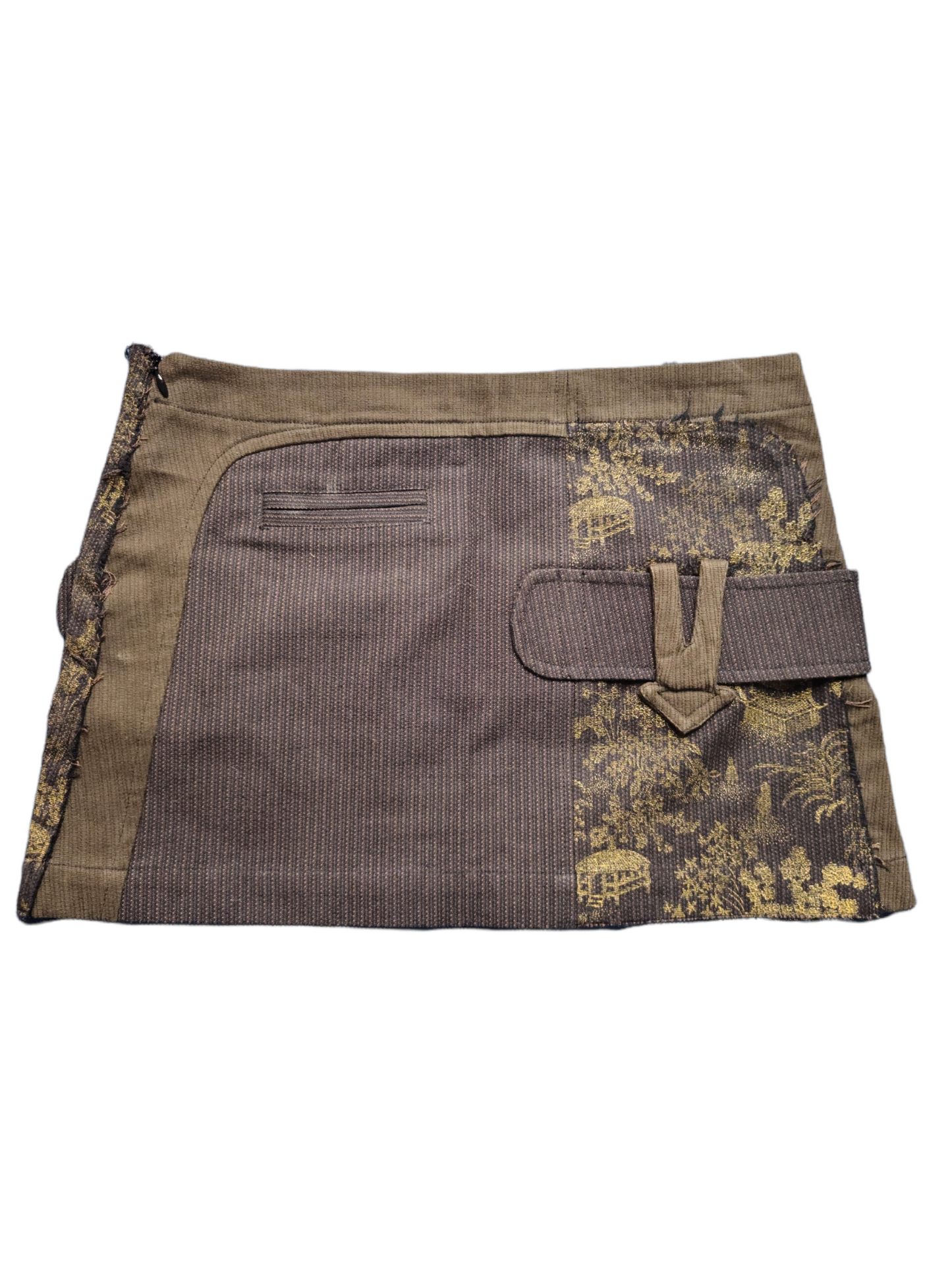 Harajuku patchwork mini skirt