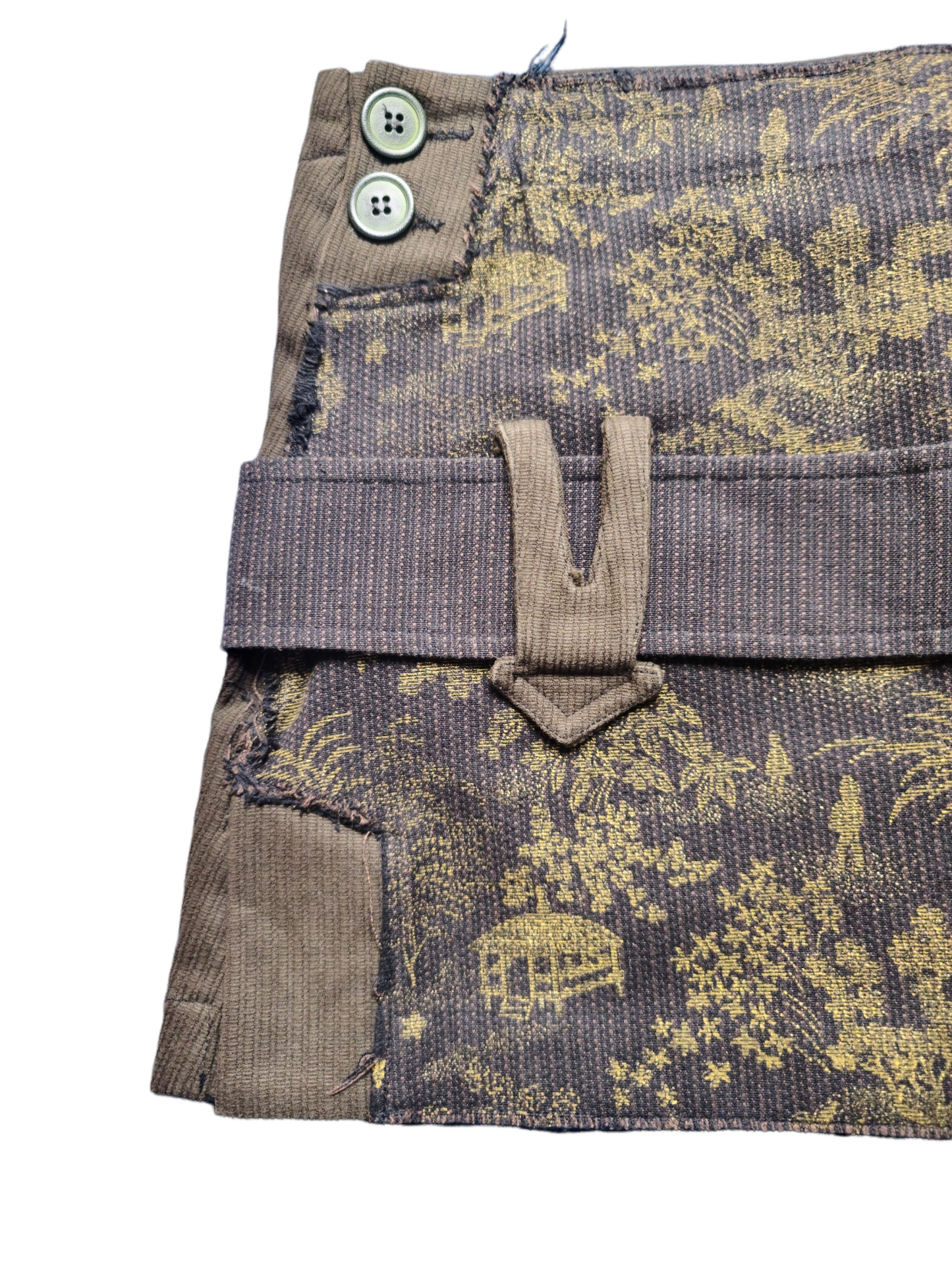 Harajuku patchwork mini skirt