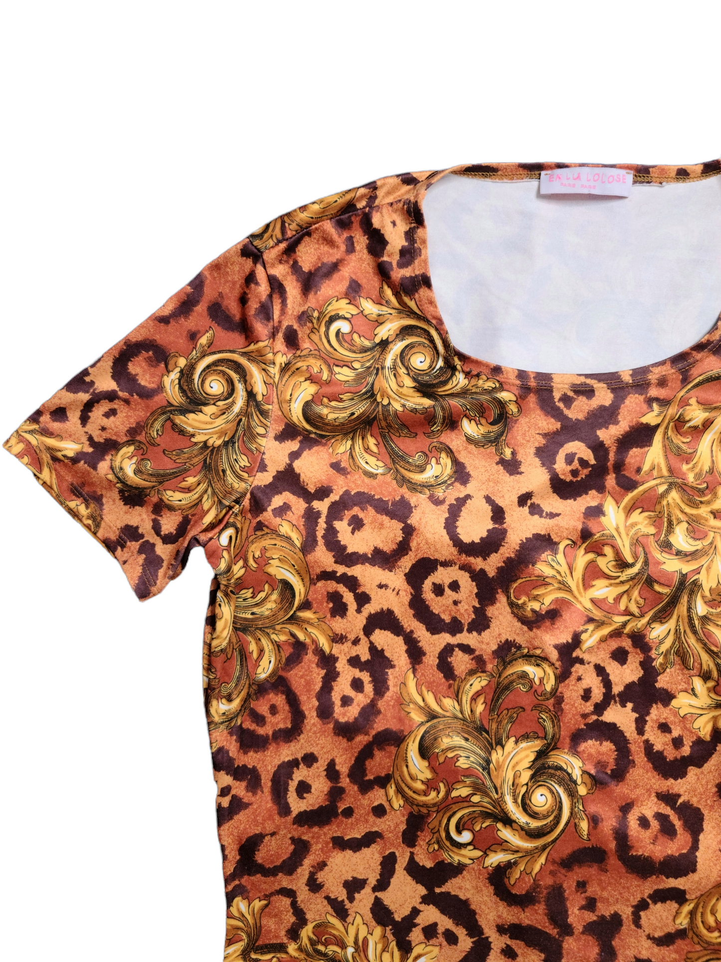 Top strech y2k leopard