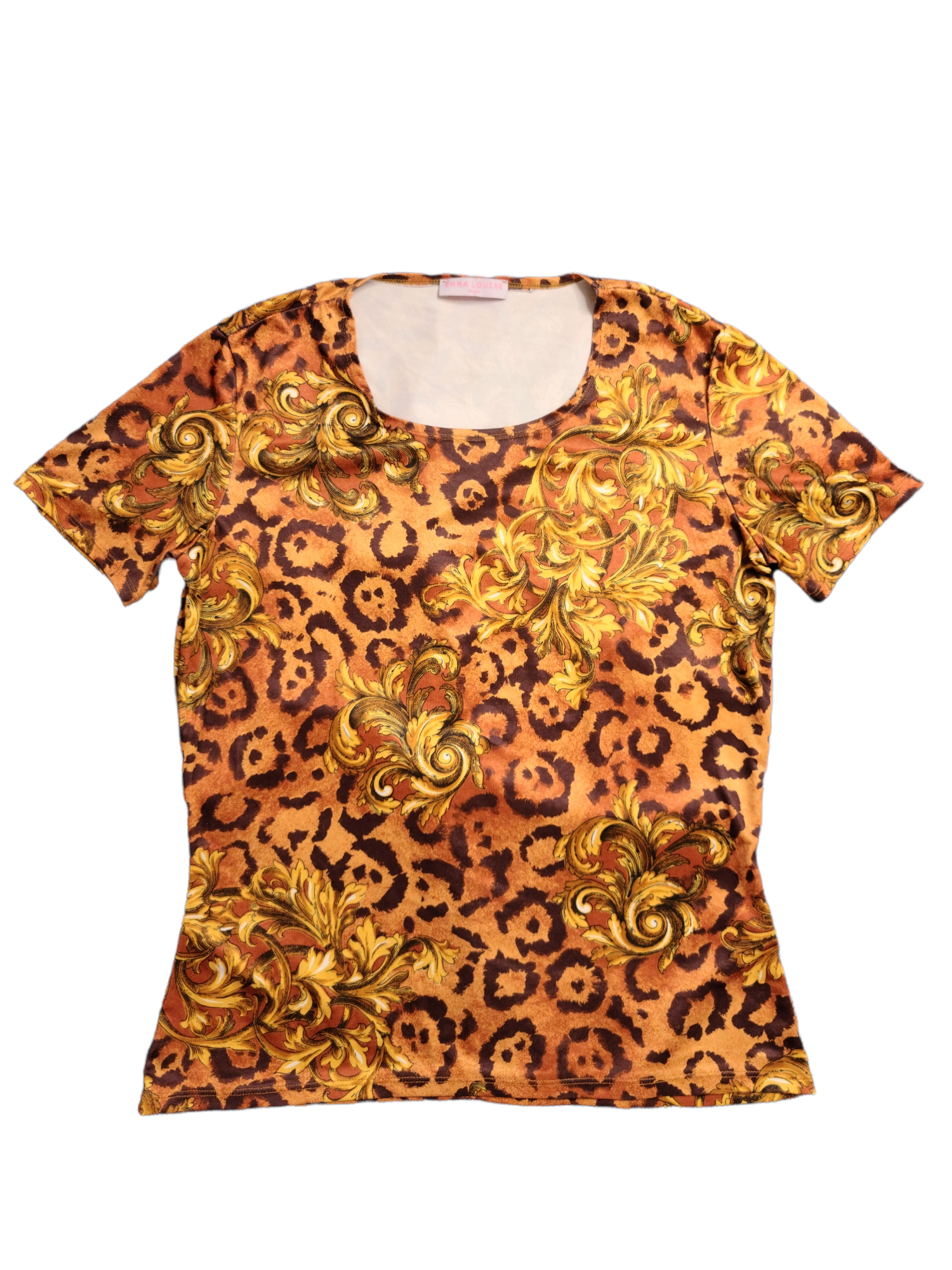 Top y2k 2000s indie kitch strech leopard motif bratz vulgaire large size glam