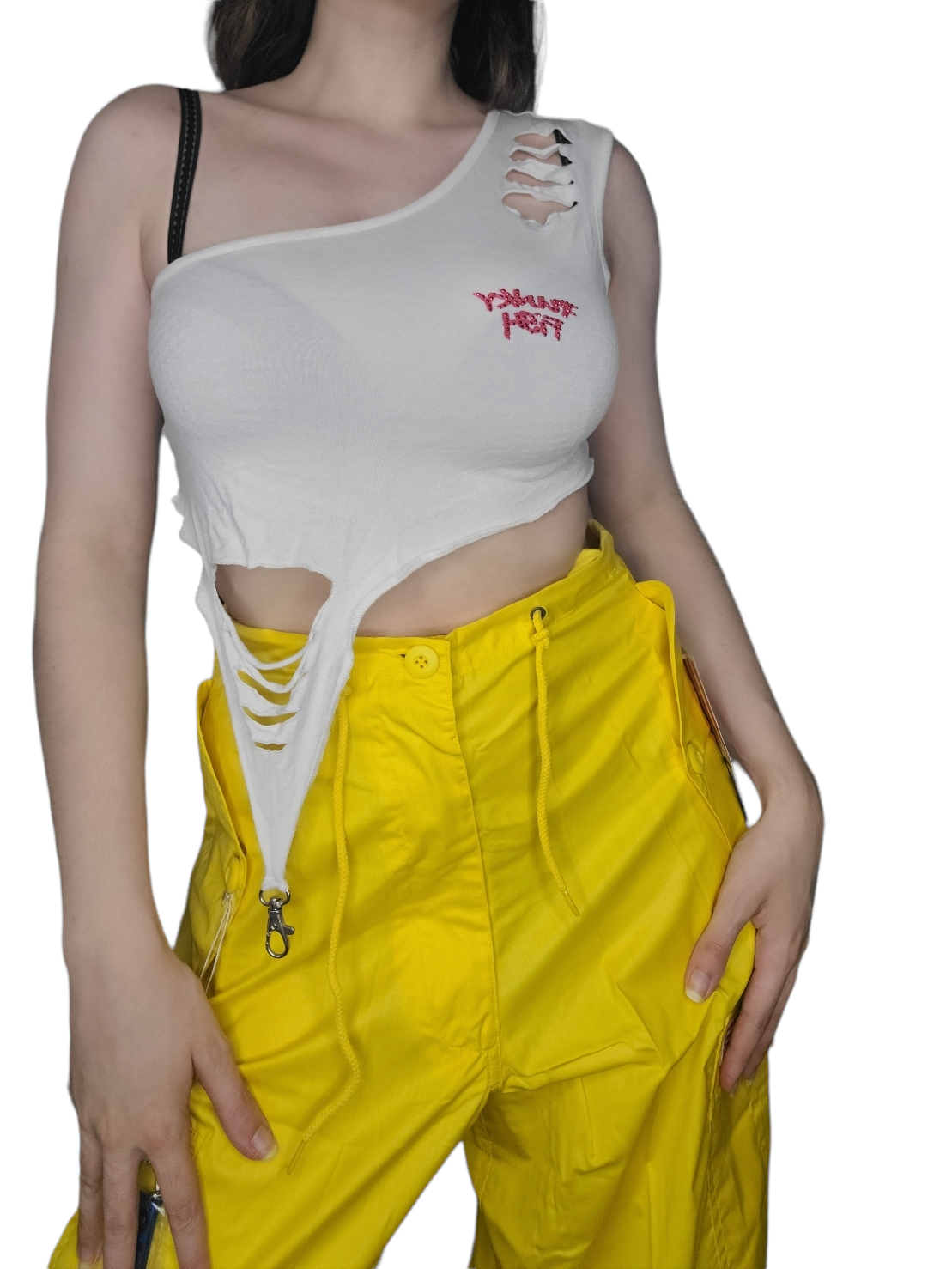 Top asymetrique cyberpunk y2k