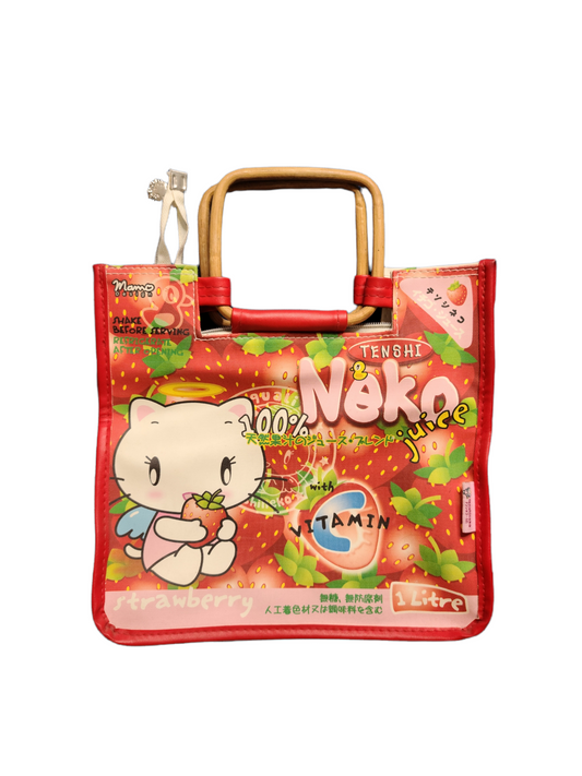 Sac y2k vintage harajuku printed 2000s japan anime manga kawaii cute fraises tenshi neko rare archive fruit magazine