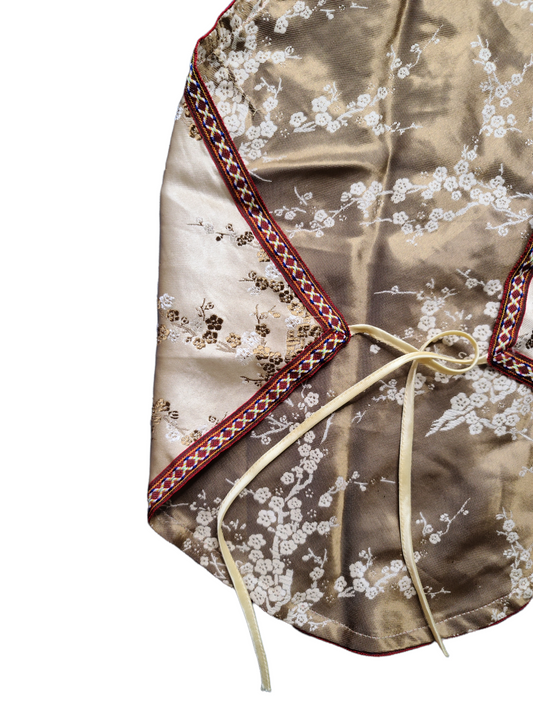 Top dos nu vintage motif asiatique