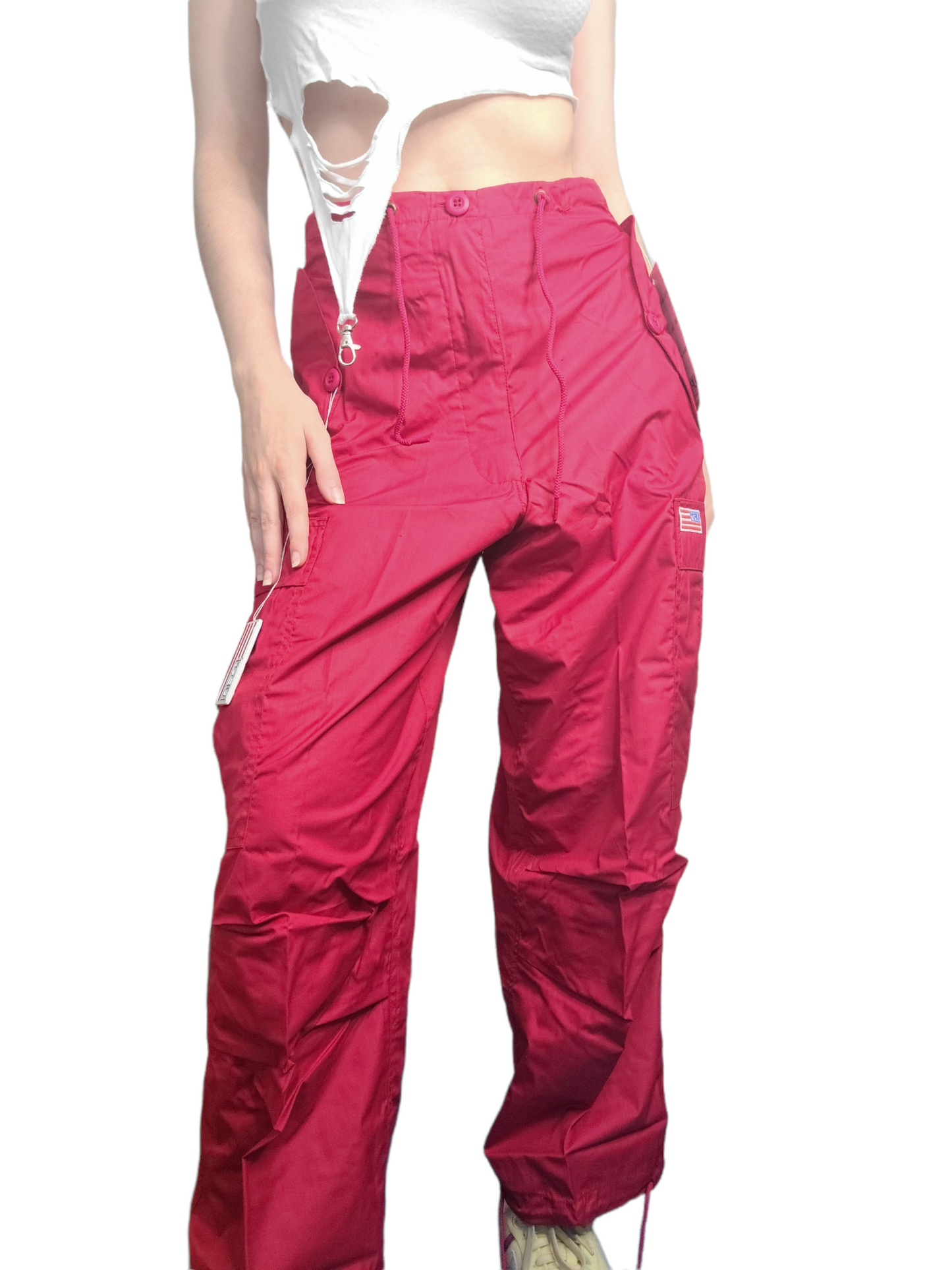 Vintage red parachute cargo