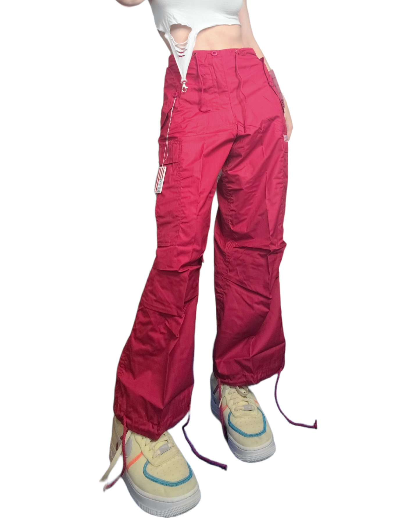 Vintage red parachute cargo