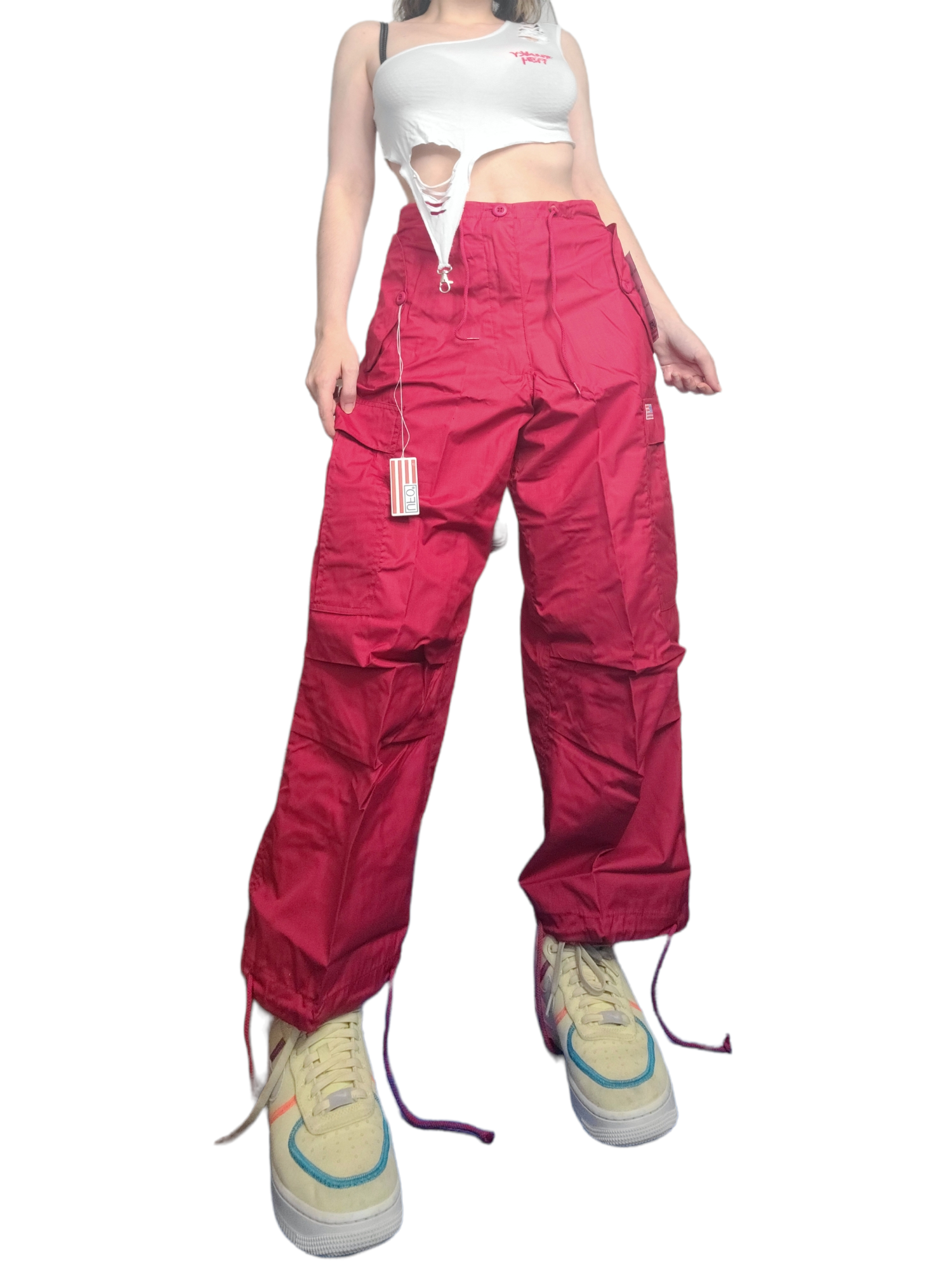 Parachute pants cargo ufo rouge vintage y2k 90s skater gorpcore sportwear 