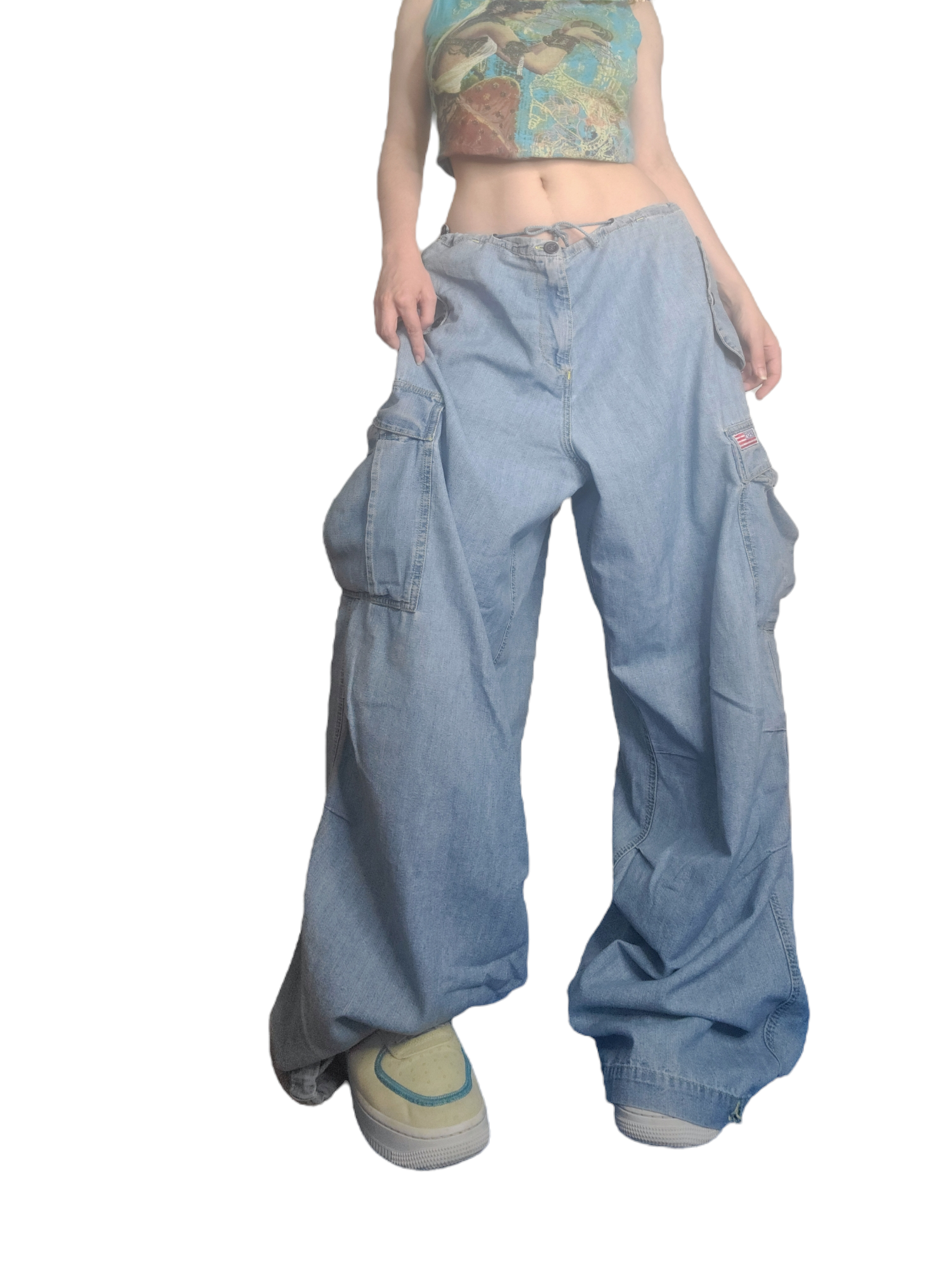 Baggy vintage 90s jean skater parachute cargo hiphop ufo overpants