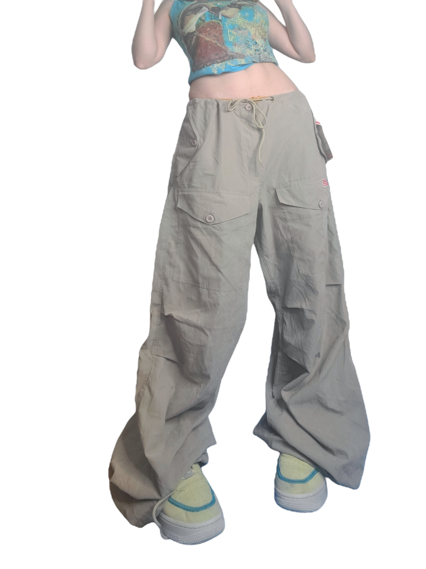 Vintage khaki parachute cargo