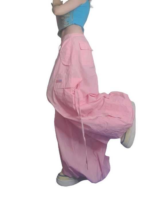 Cargo military parachute rose ufo 90s vintage skater gorpcore hiphop overpants 