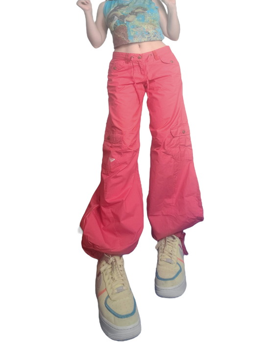 Cargo parachute vintage 90s skater rose y2k cute oversize