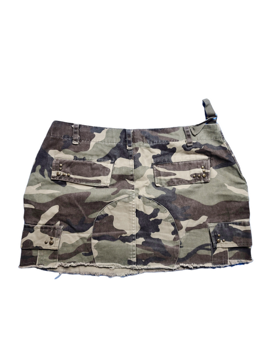 y2k military cargo mini skirt