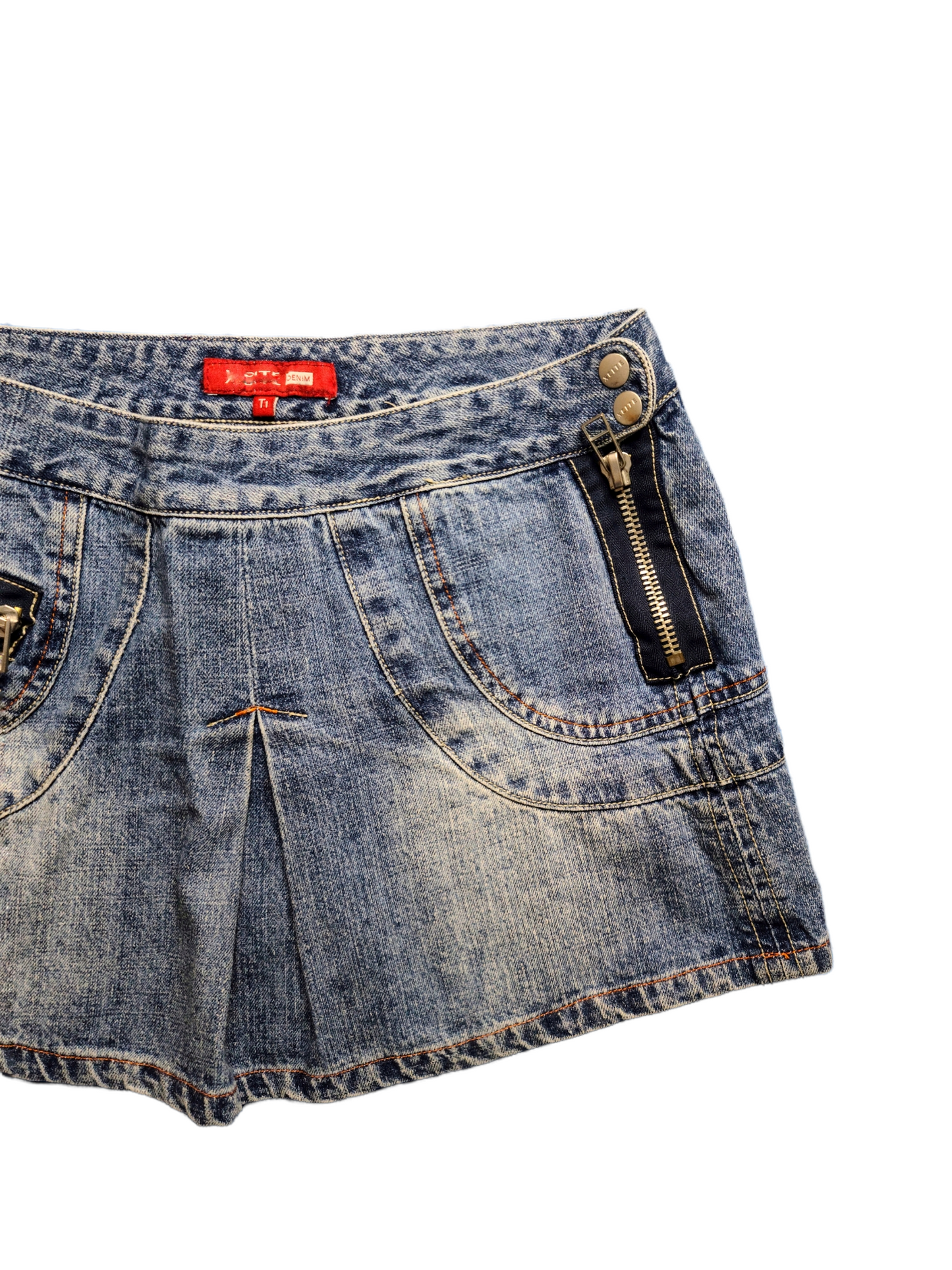 Y2k denim mini skirt