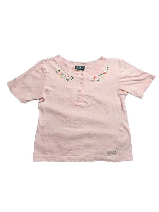 Top vintage cottagecore pastel brodé cute kawaii italie fleurs champetre