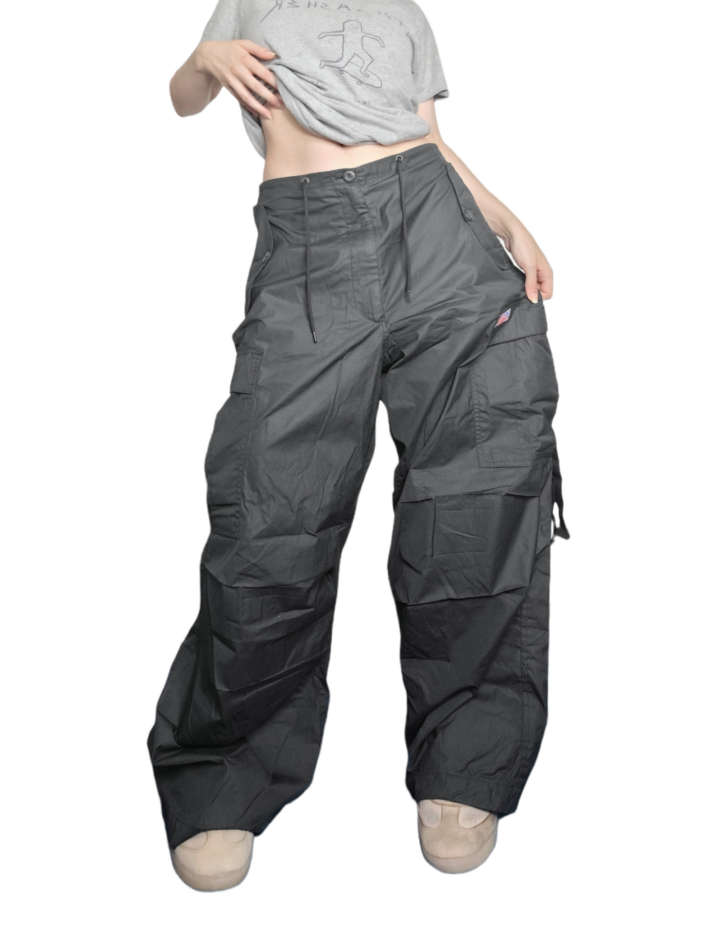 Vintage black parachute cargo
