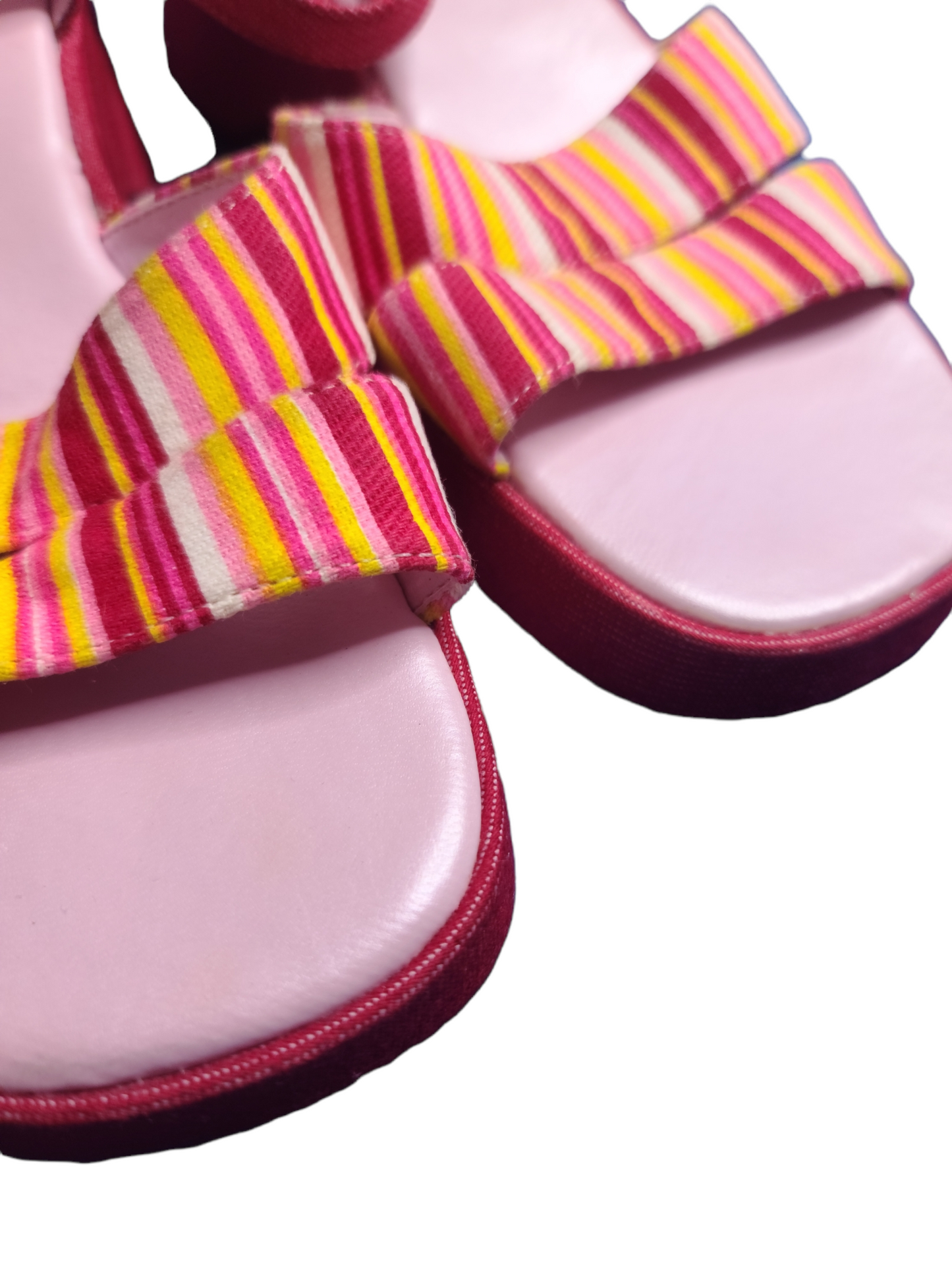 Colorful 90s platform sandals