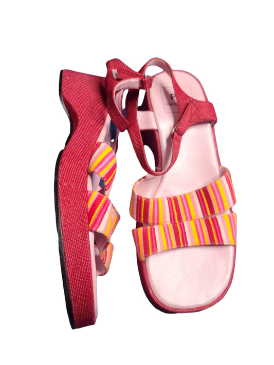 Colorful 90s platform sandals