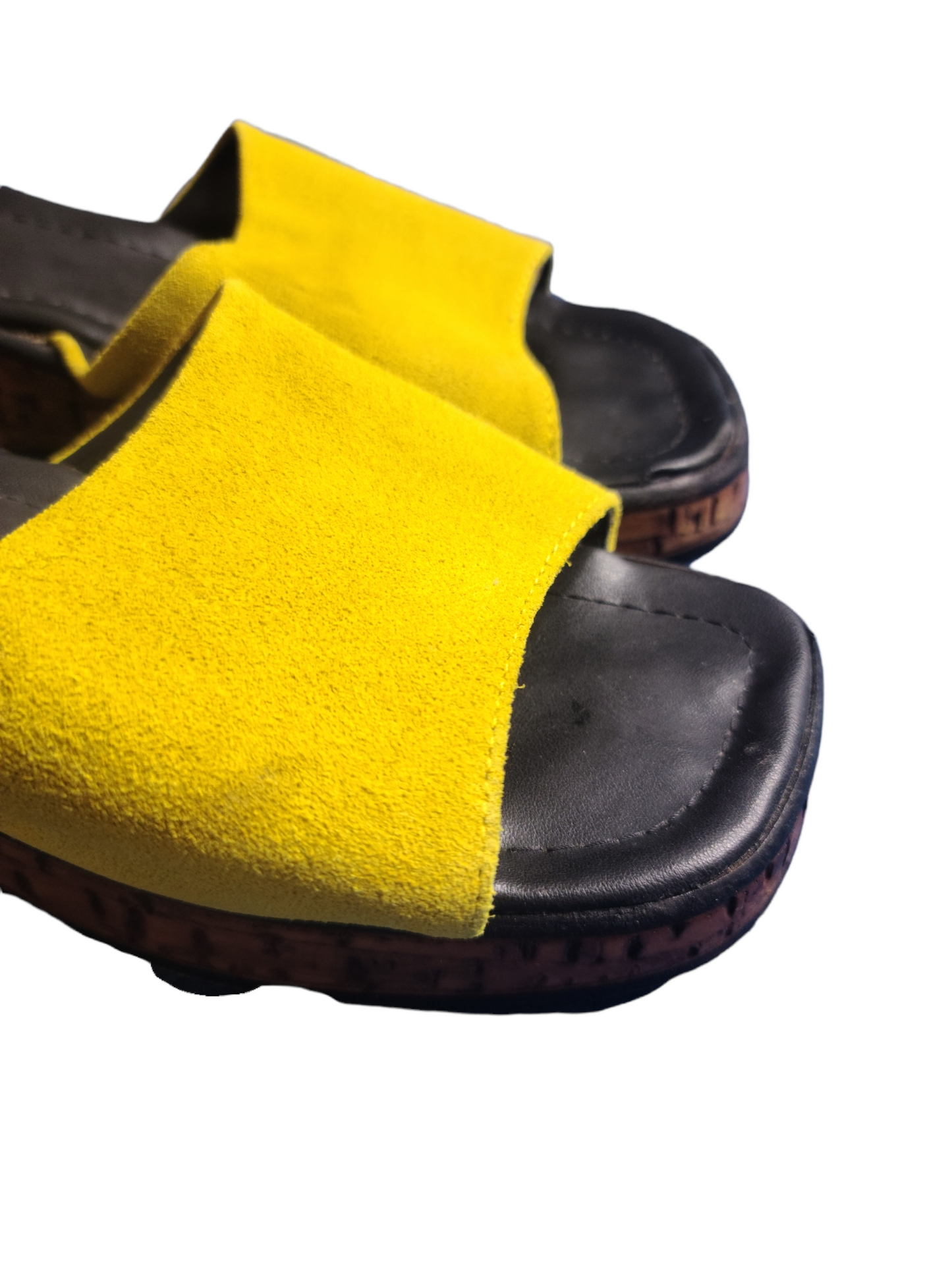 Futuristic groovy platform sandals