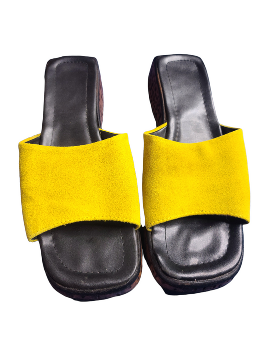 Futuristic groovy platform sandals