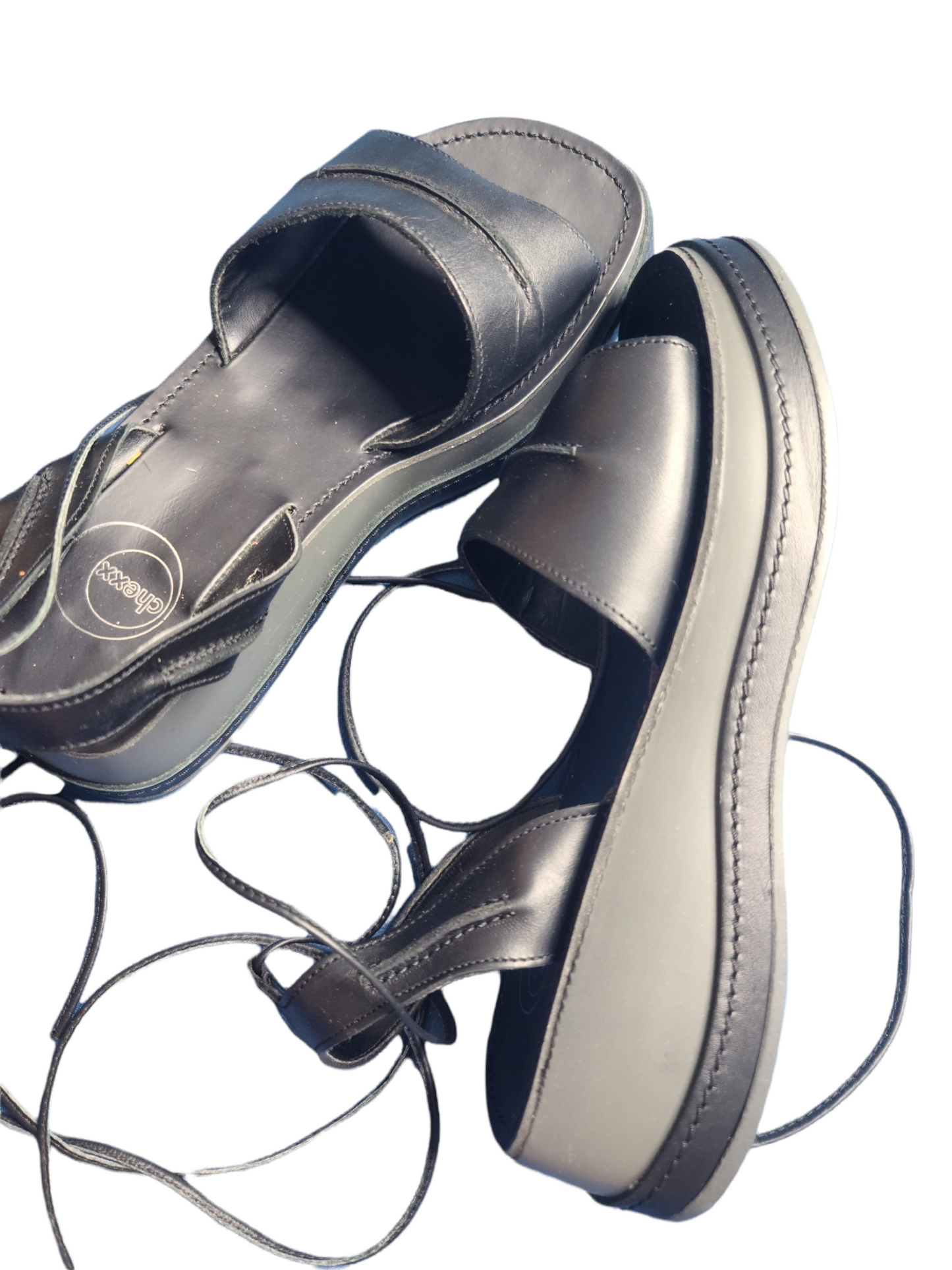 Black 90s platform sandals