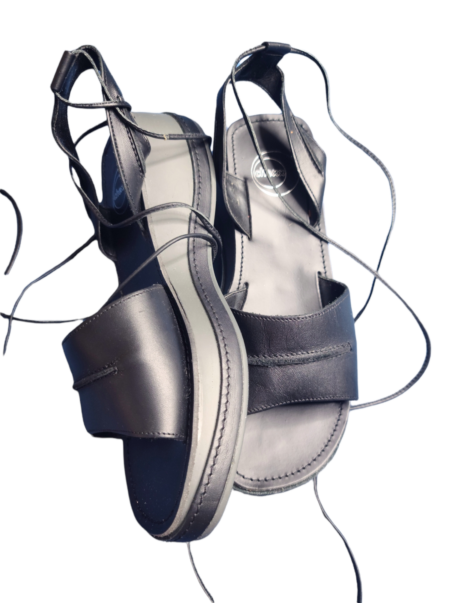 Black 90s platform sandals