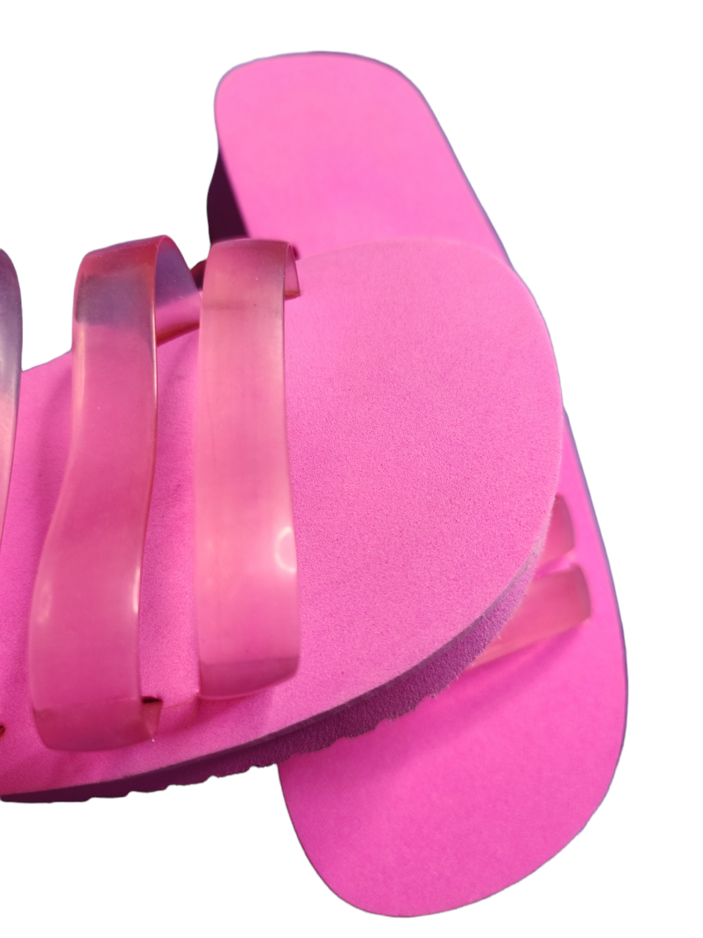 Pink jellyfish platform sandals