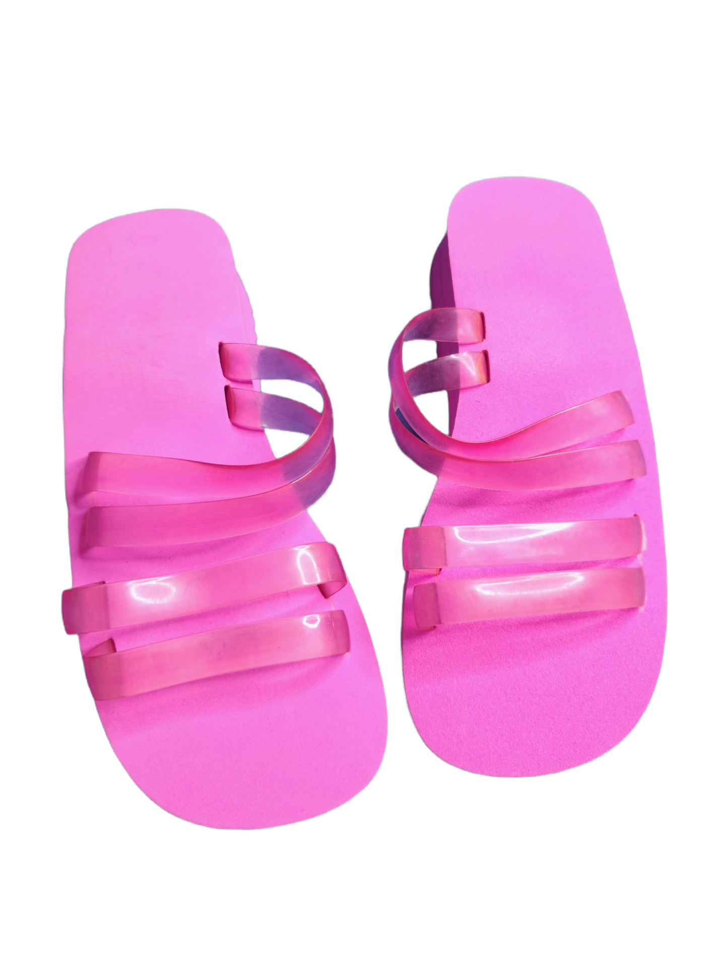 Pink jellyfish platform sandals