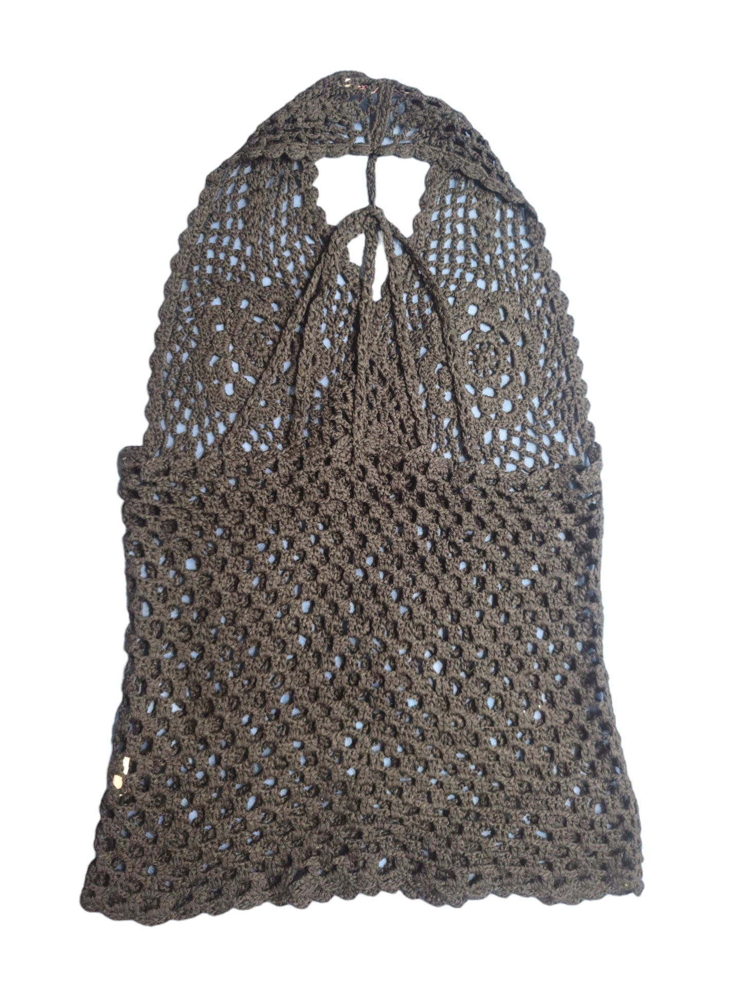 Black y2k bohemian crochet top