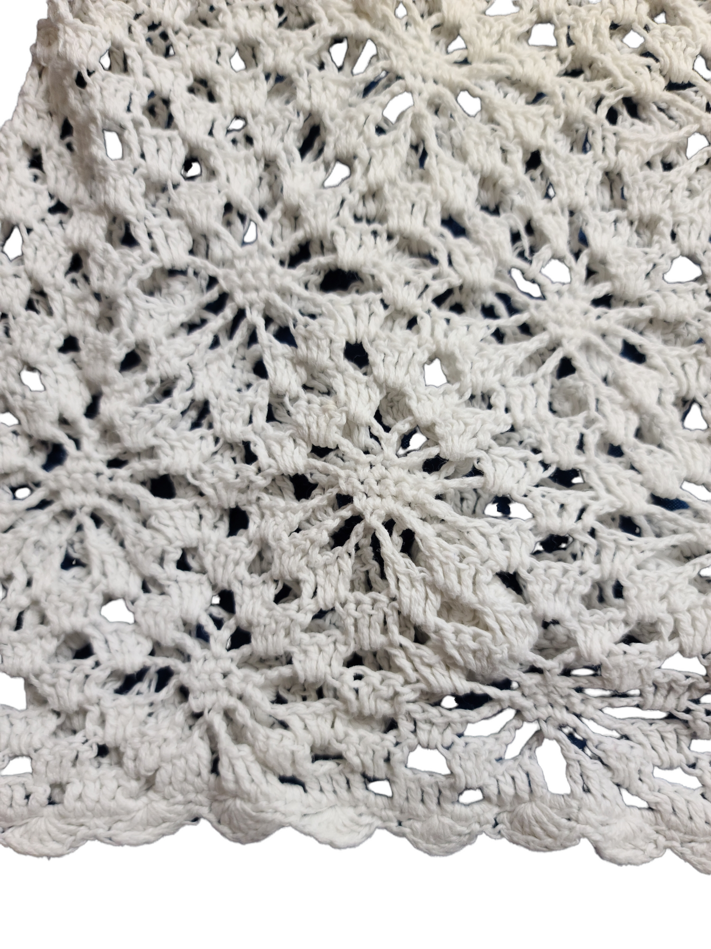 White bohemian crochet top