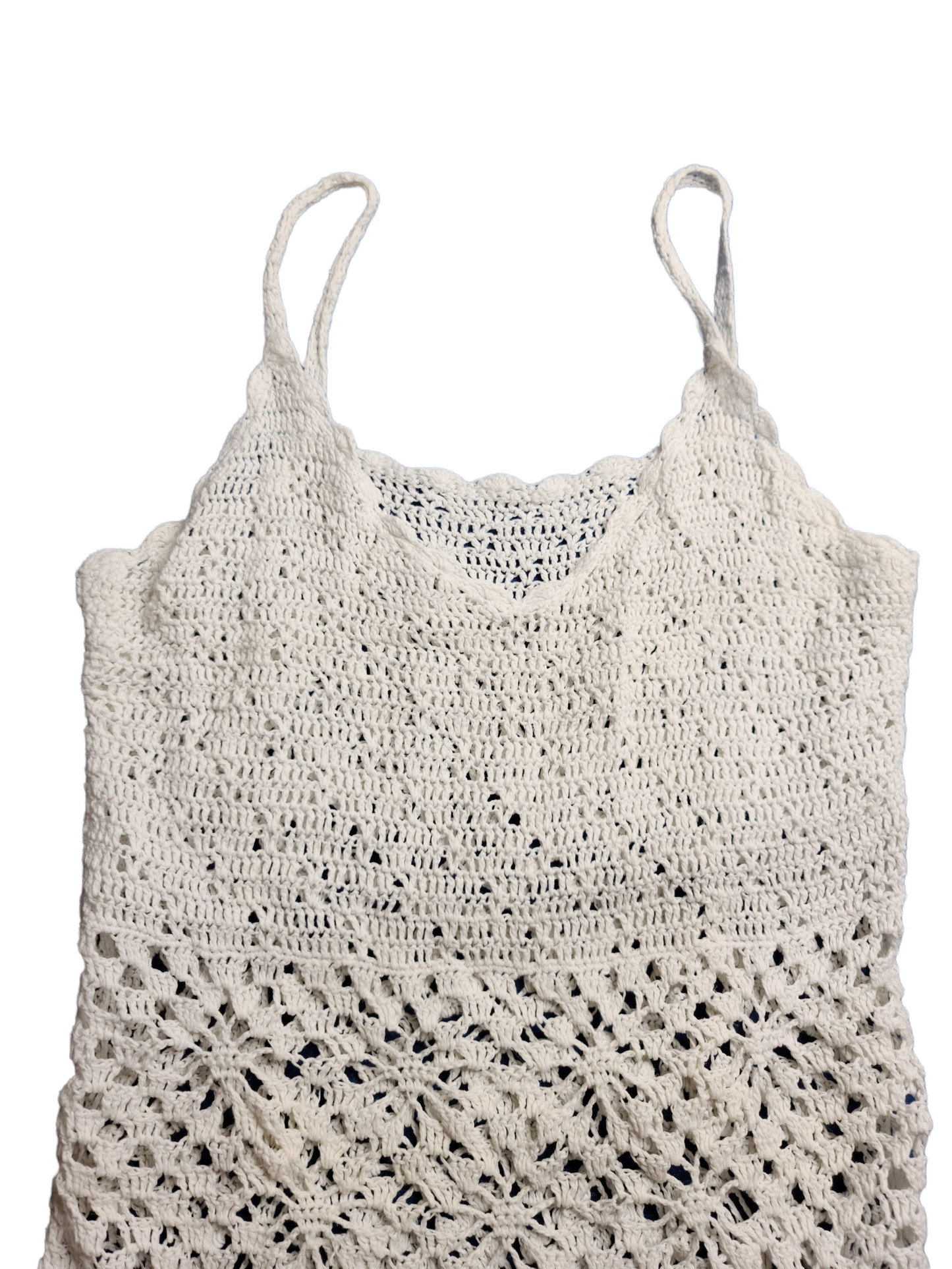 White bohemian crochet top