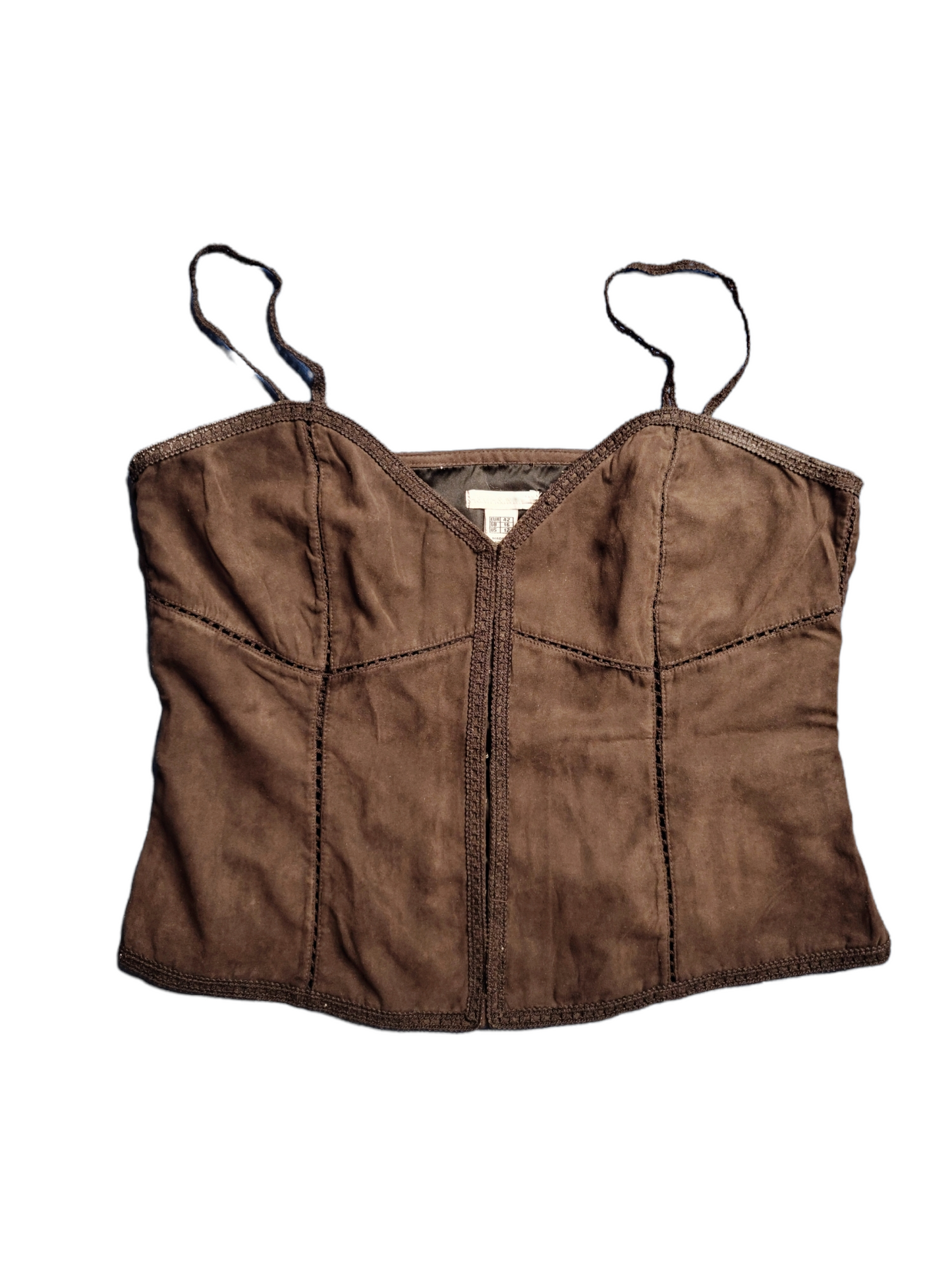 Top bohem patchwork y2k corset earthytones