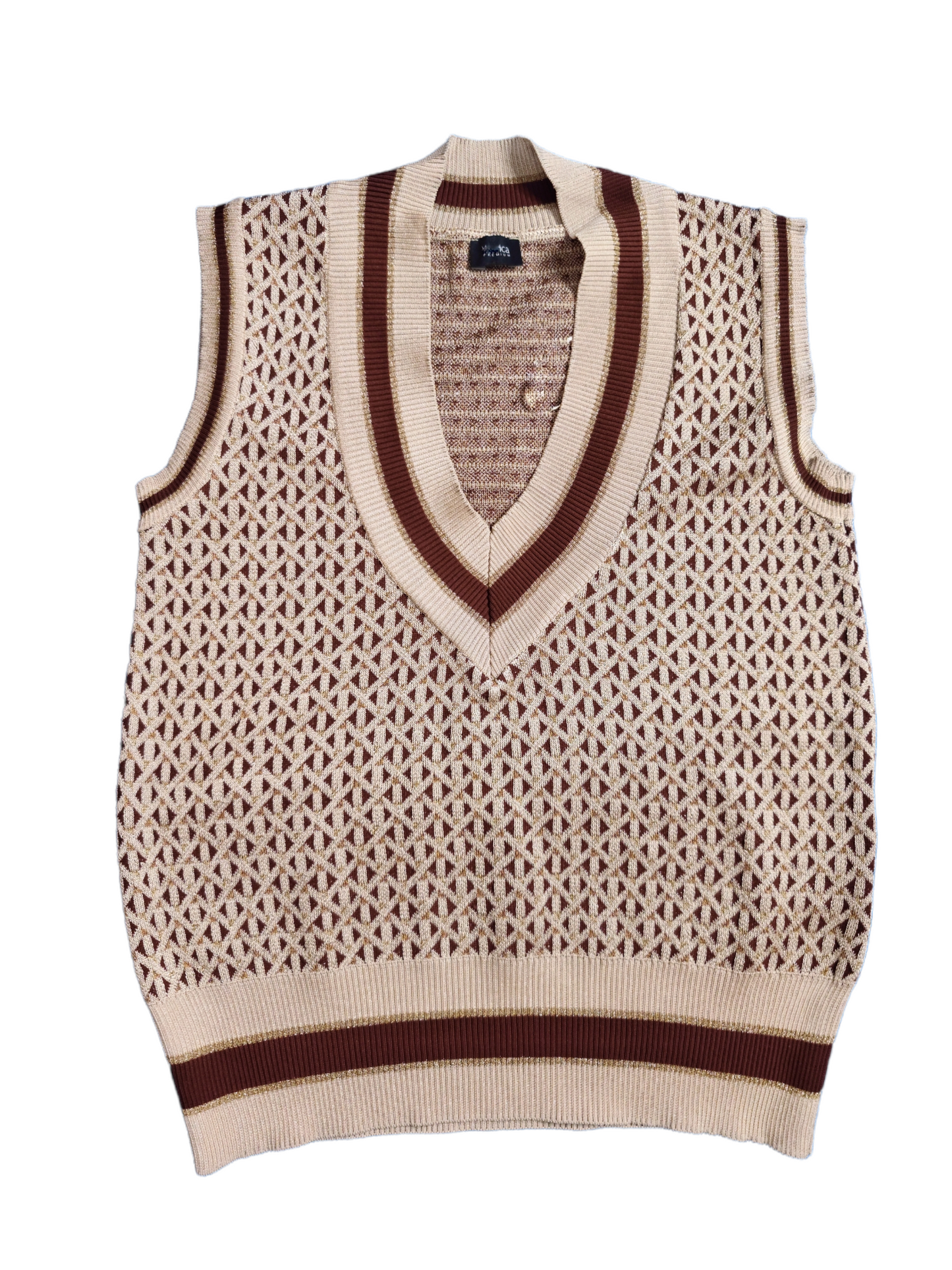 Preppy aesthetic sleeveless sweater