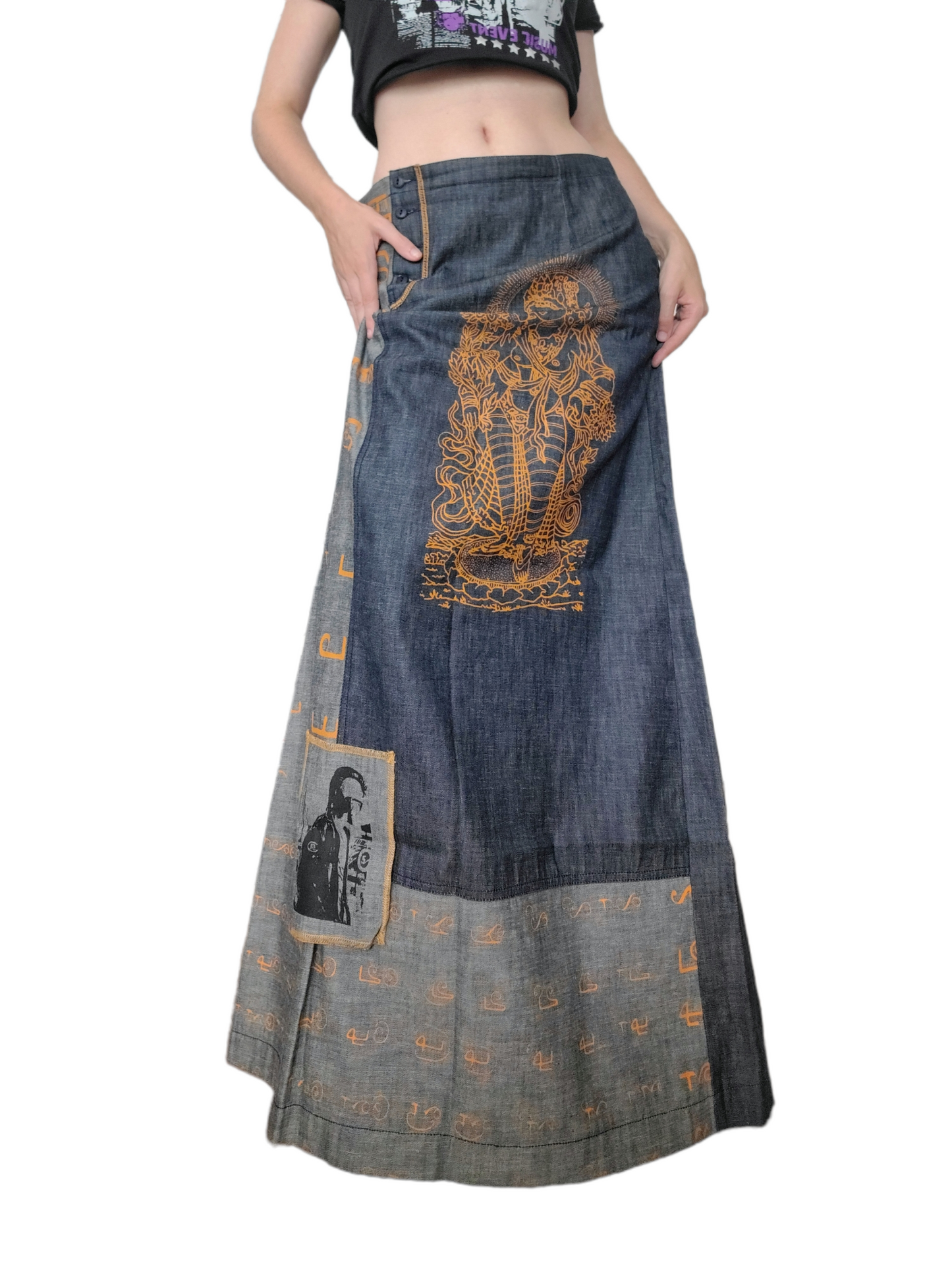 Cybery2k printed long skirt