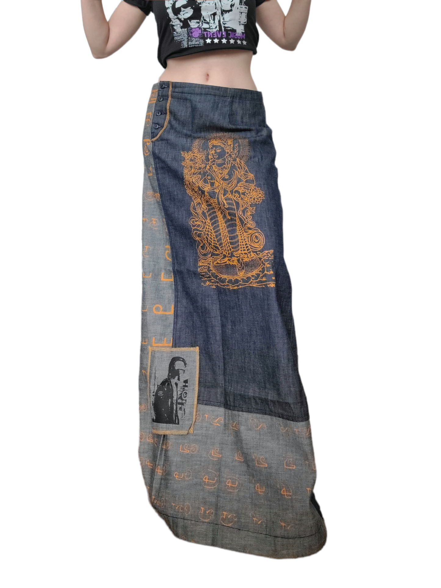 Cybery2k printed long skirt