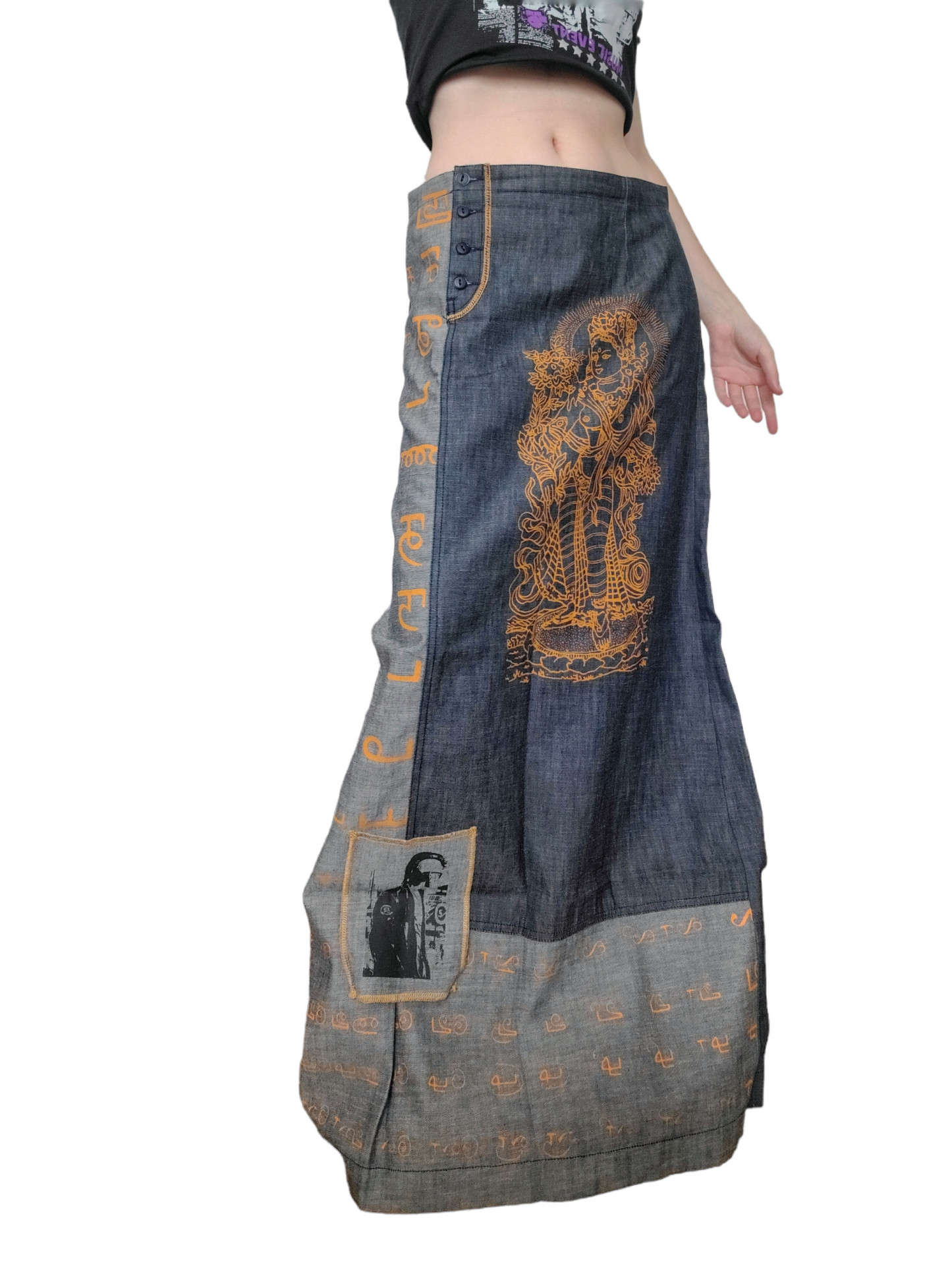 Cybery2k printed long skirt