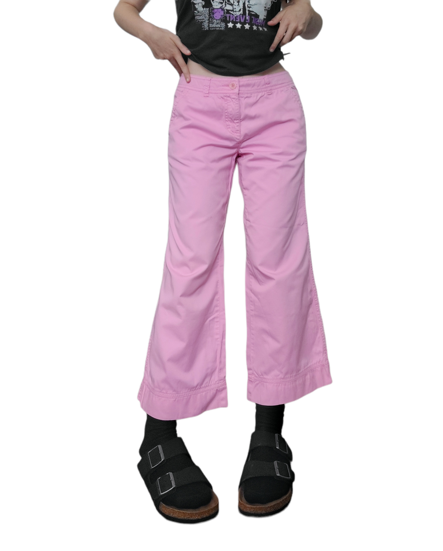 Pantalon y2k vintage fancy rose indie style cute girly