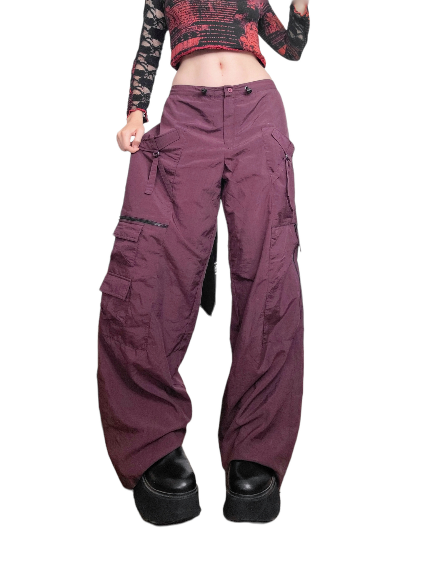 Parachute pants fall vintage skater y2k cargo grunge 90s multipoches gorpcore techwear