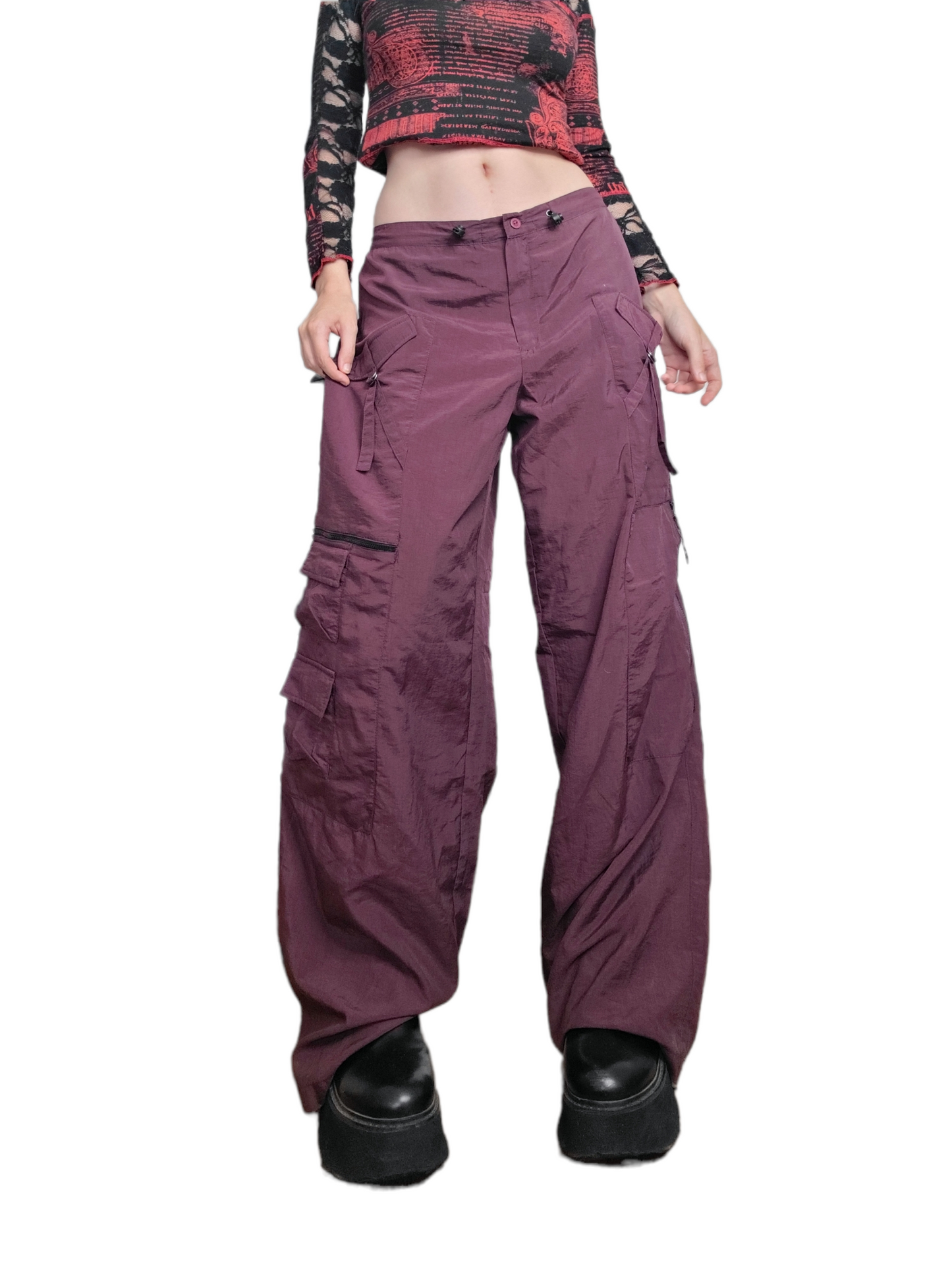 Purple parachute baggy cargo