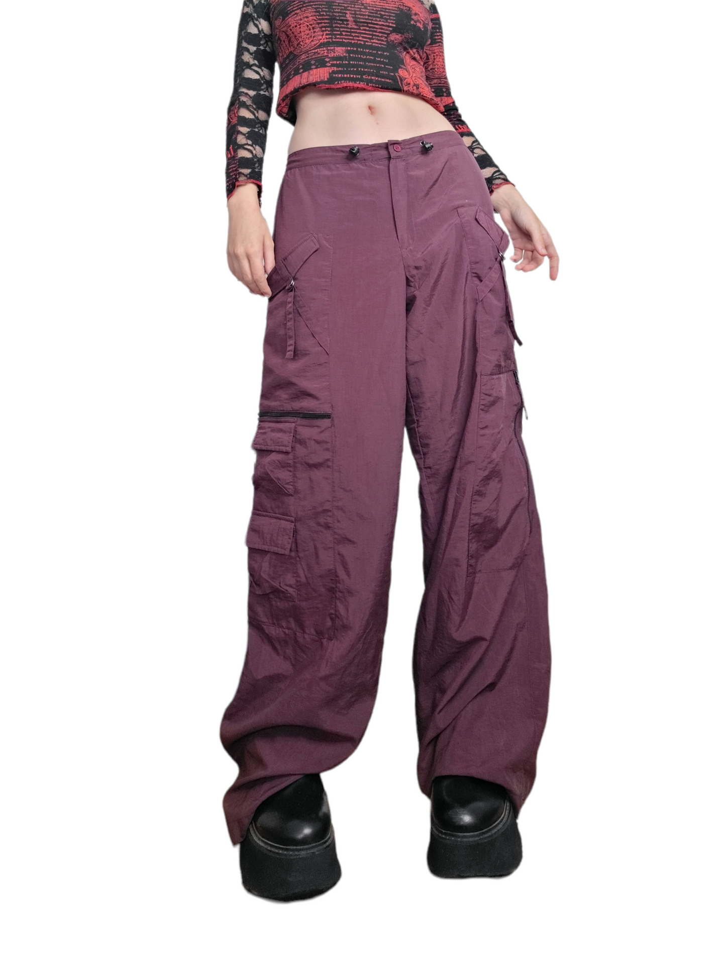 Purple parachute baggy cargo