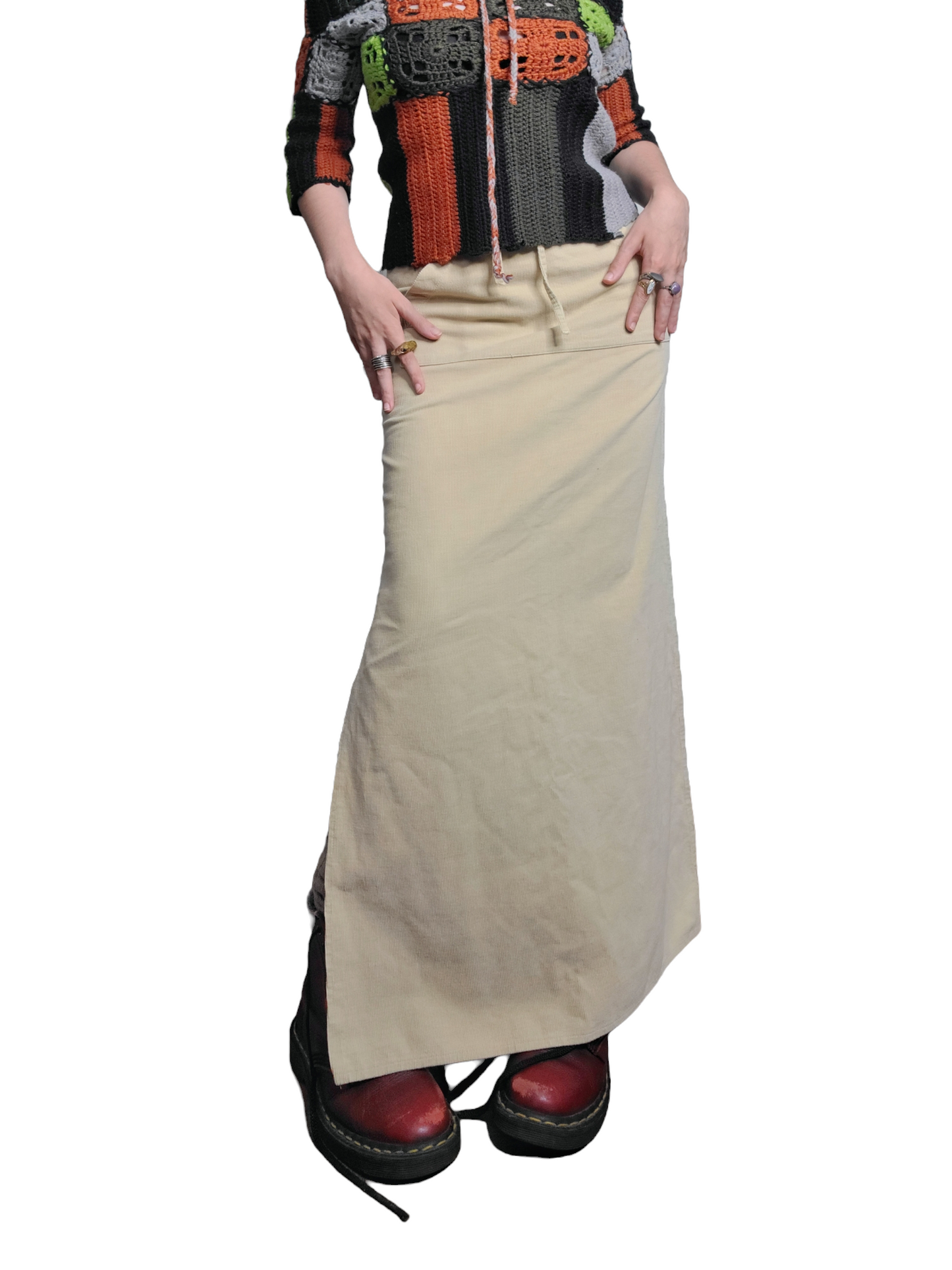 Longue jupe 90s neutral style