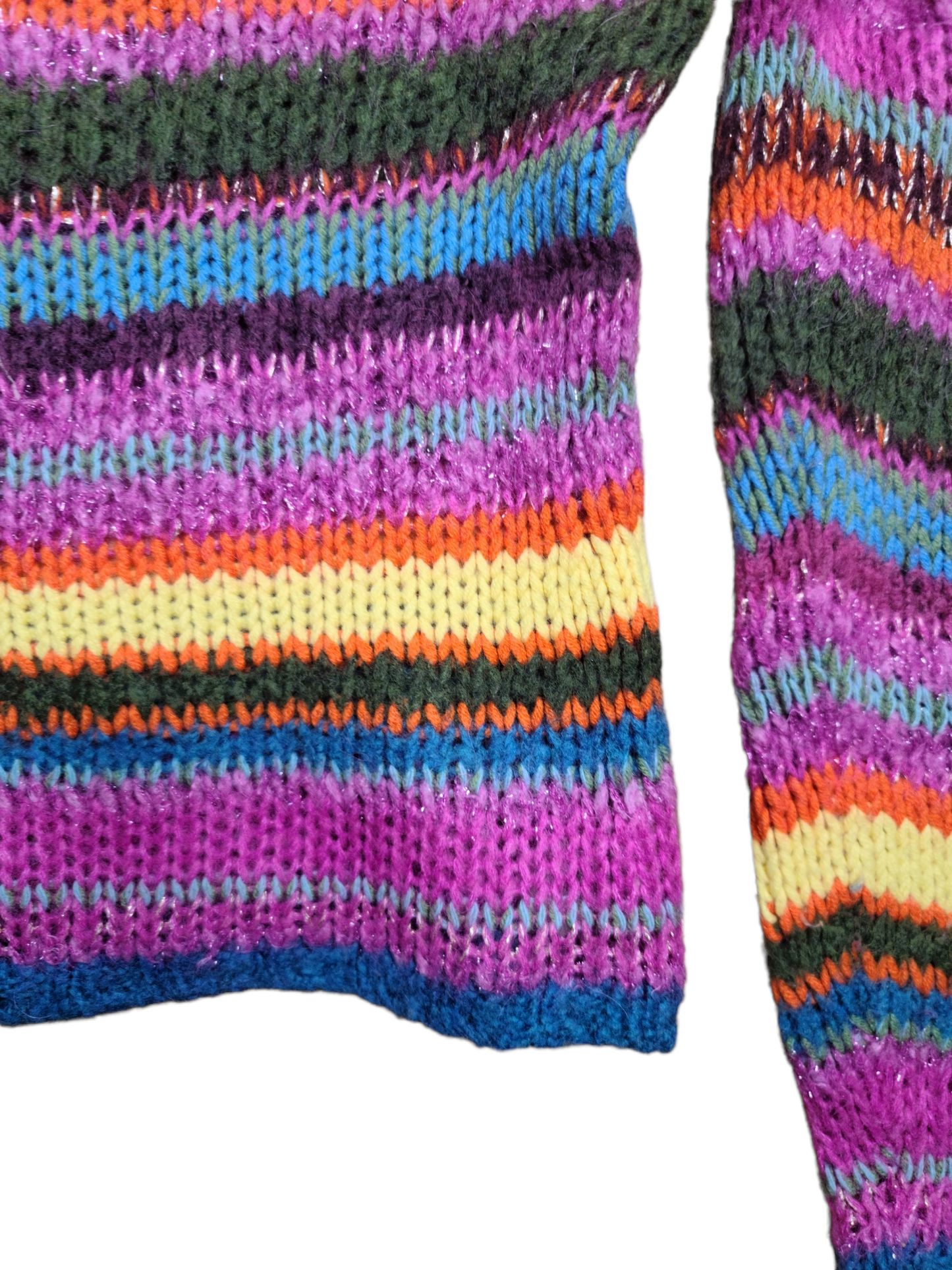 Pull crochet multicolore fancy