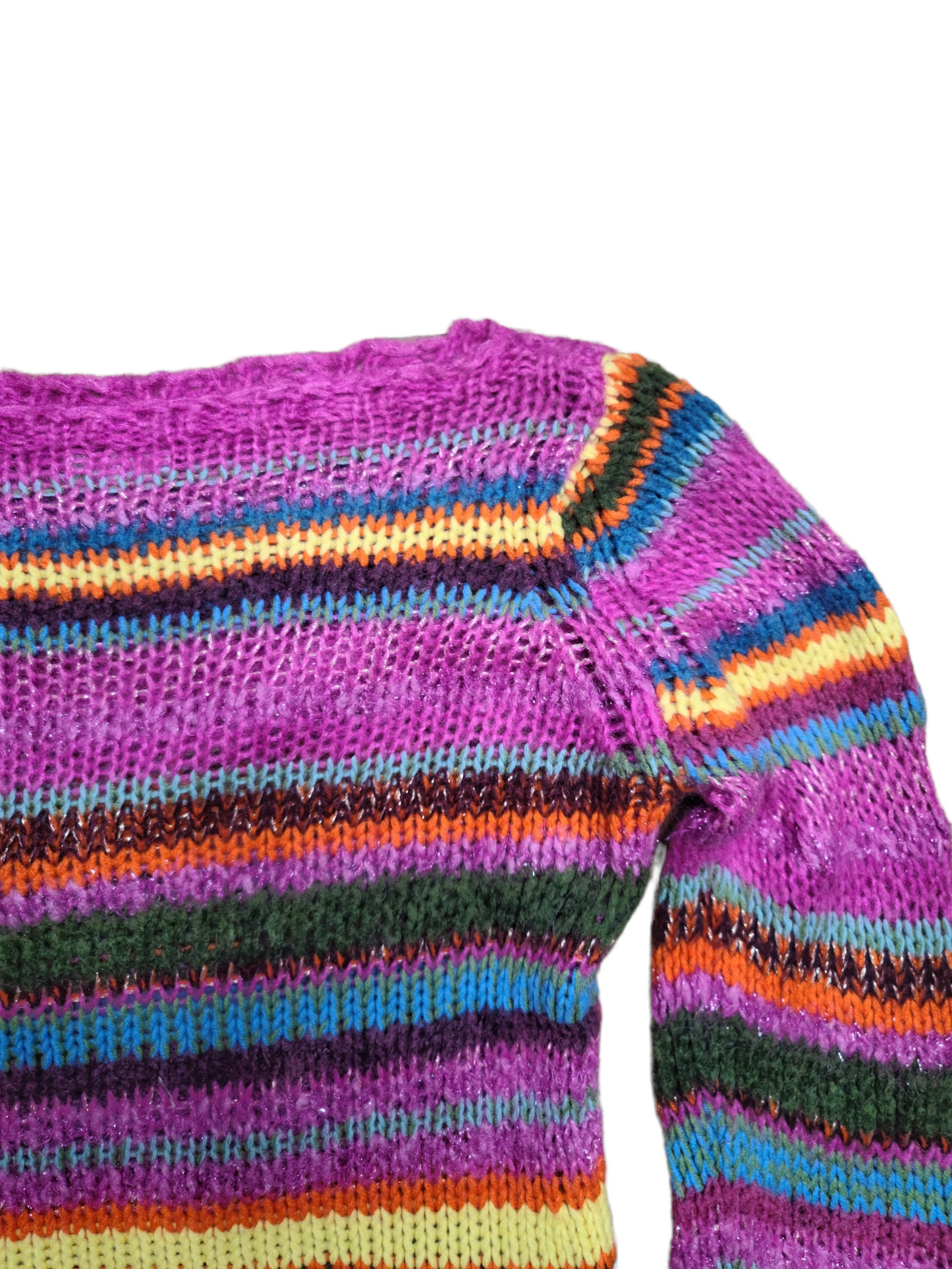 Pull crochet multicolore fancy