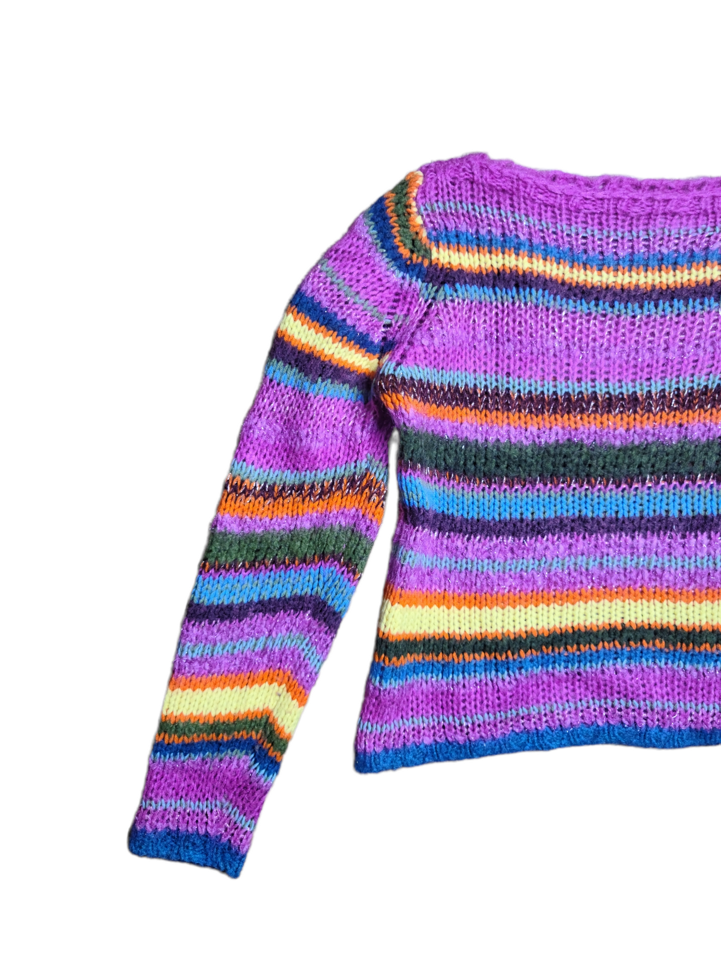 Pull crochet multicolore fancy