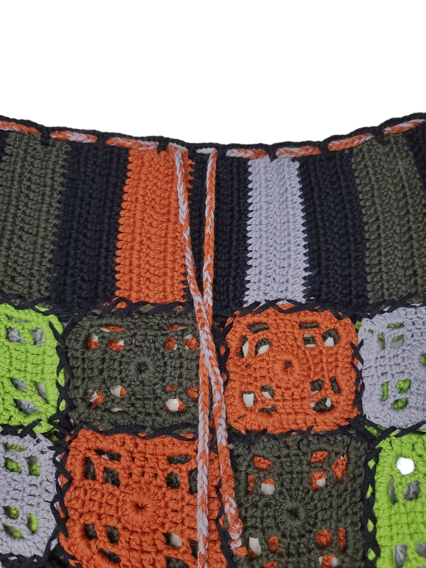 Granny squares bohemian crochet top