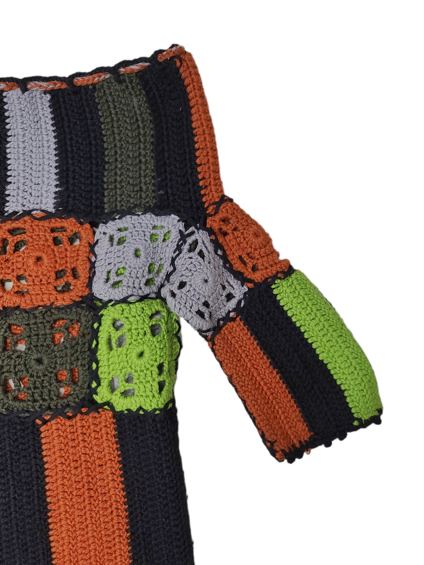 Granny squares bohemian crochet top