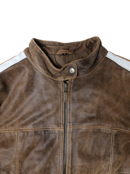 Vintage motorcycle style oversized jacket