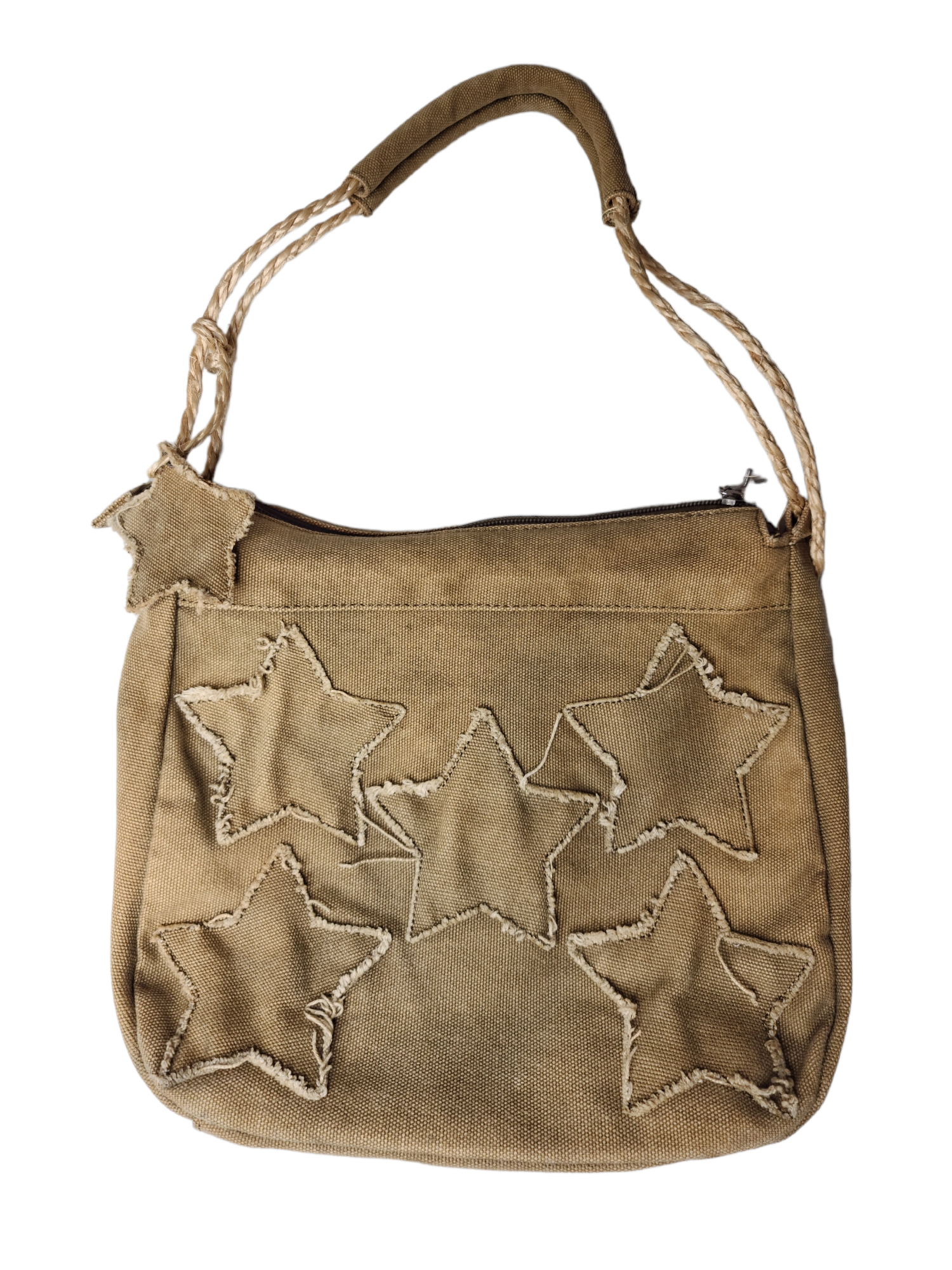 Besace sac cybery2k grunge y2k fairygrunge marron destroy 90s bandouliere vintage etoiles 