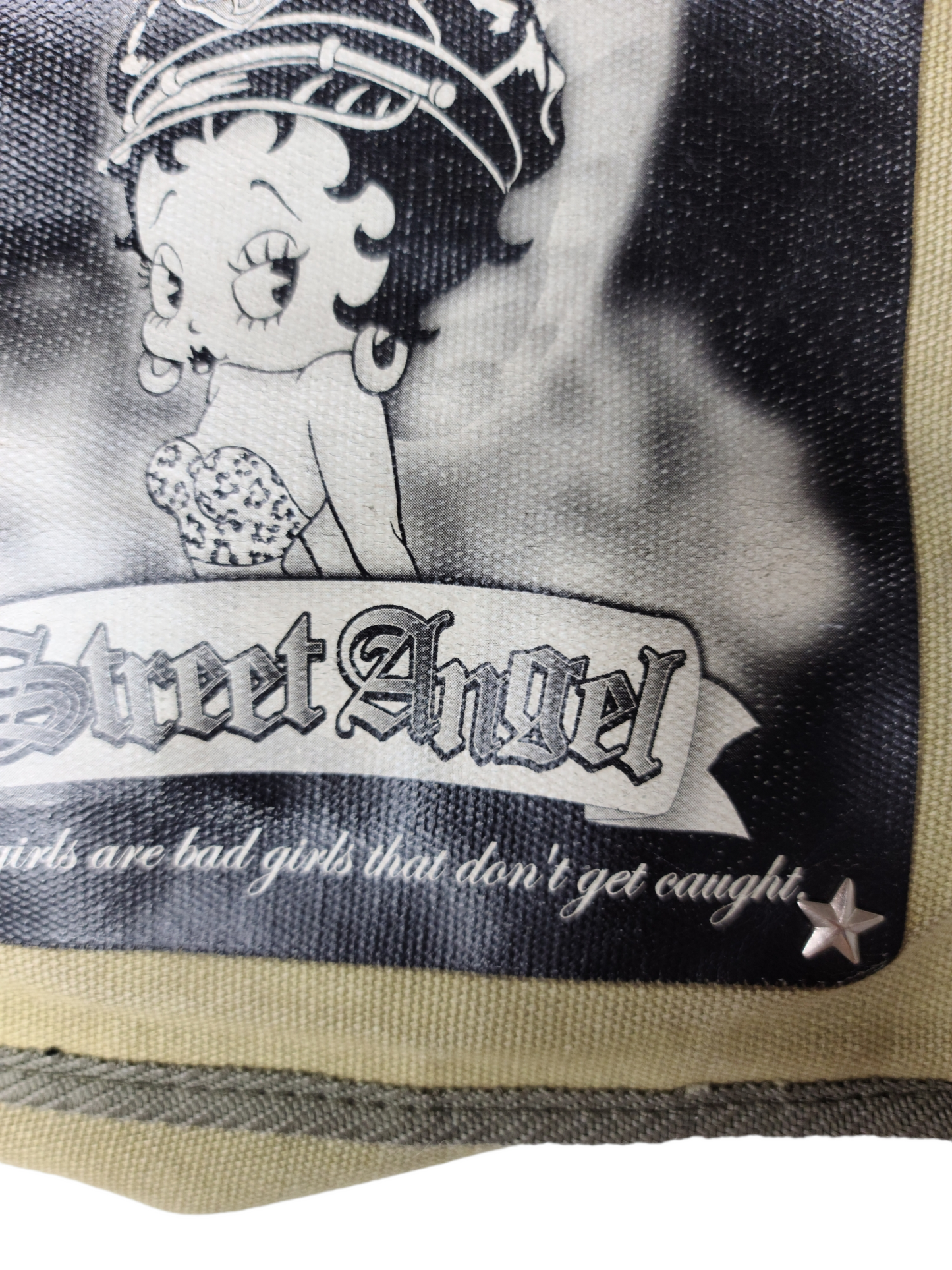 Mini grunge printed betty boop shoulder bag