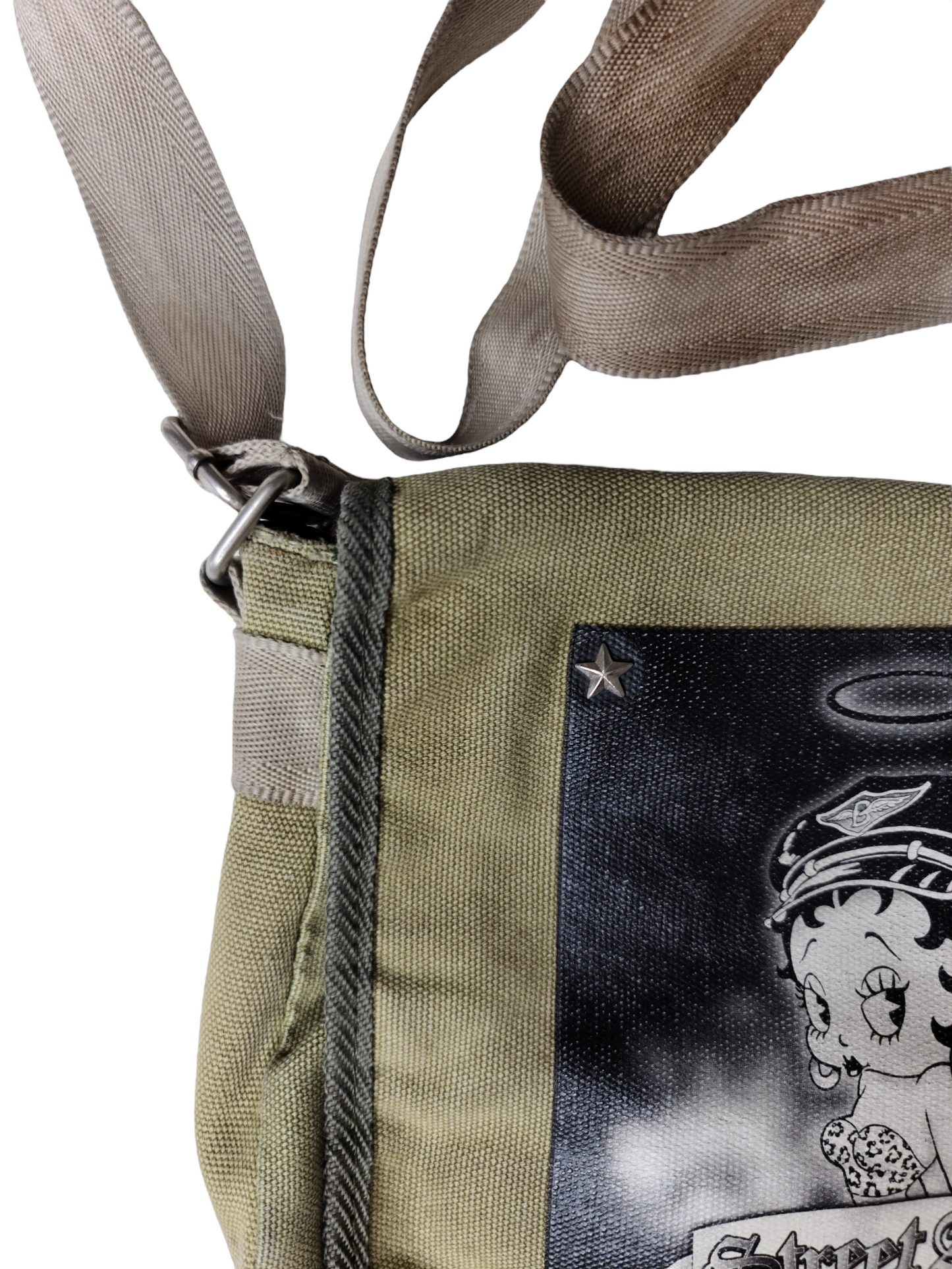Mini grunge printed betty boop shoulder bag