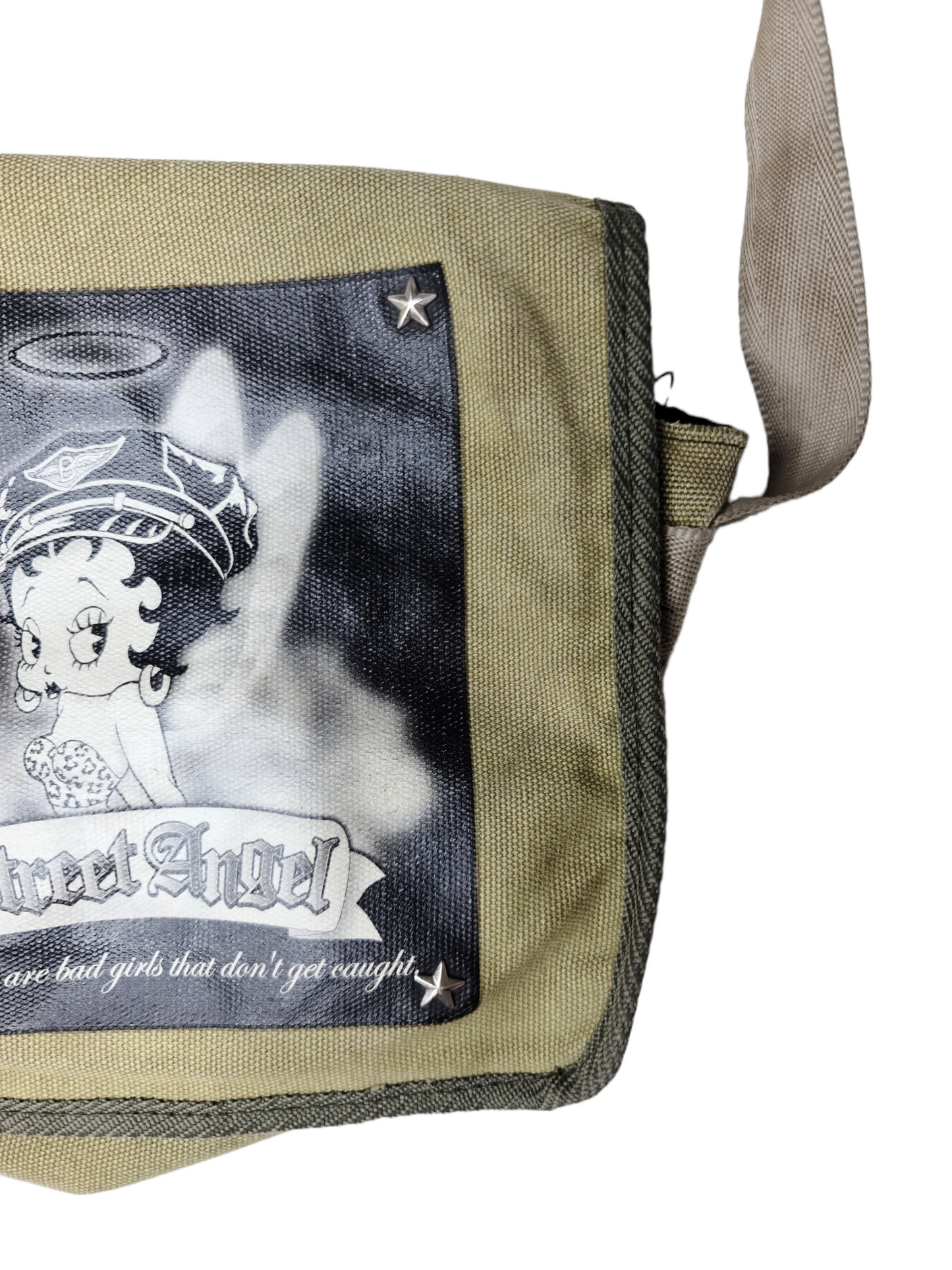 Mini grunge printed betty boop shoulder bag